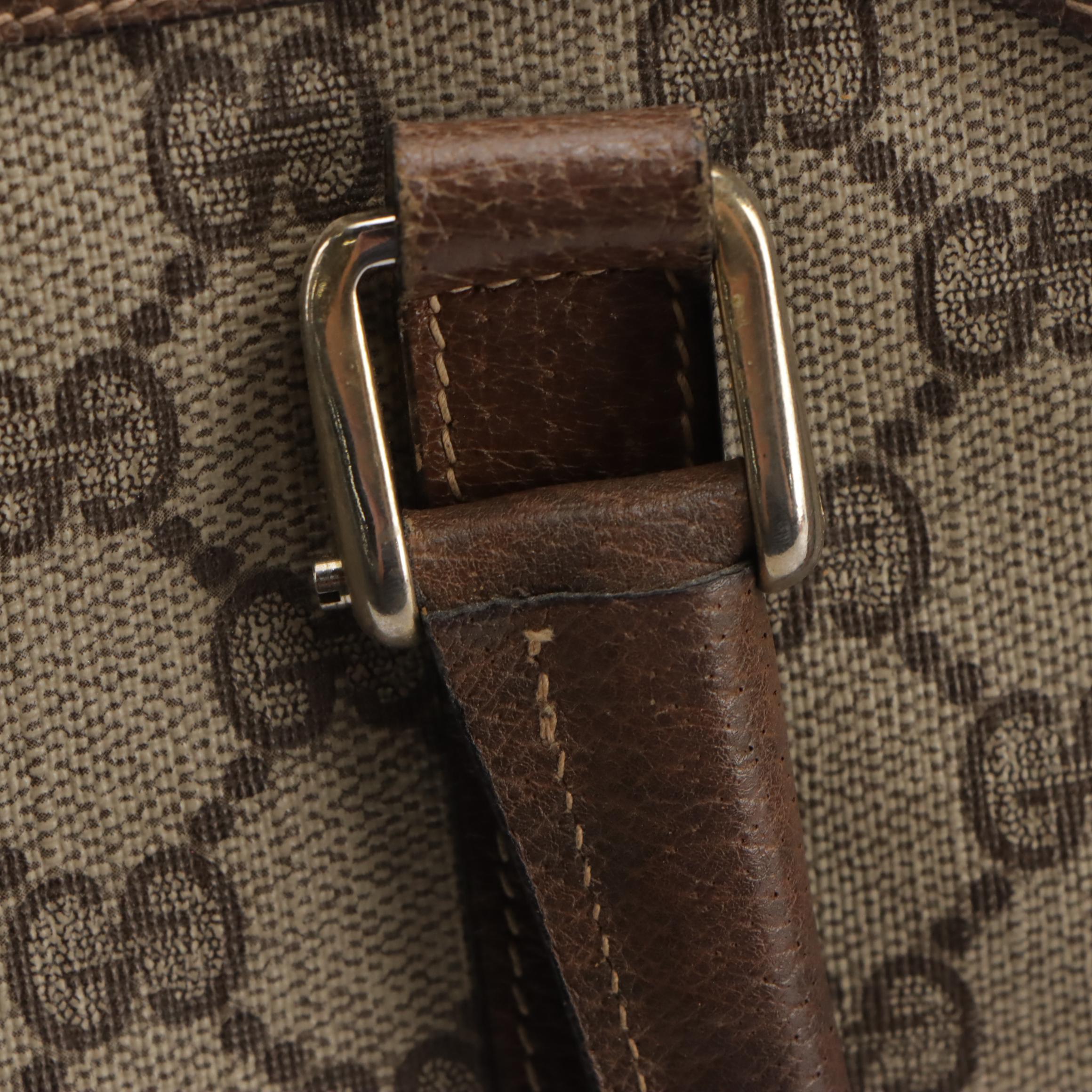 Gucci Accessory Collection Vintage Boston Bag in Web Striped GG Supreme Canvas