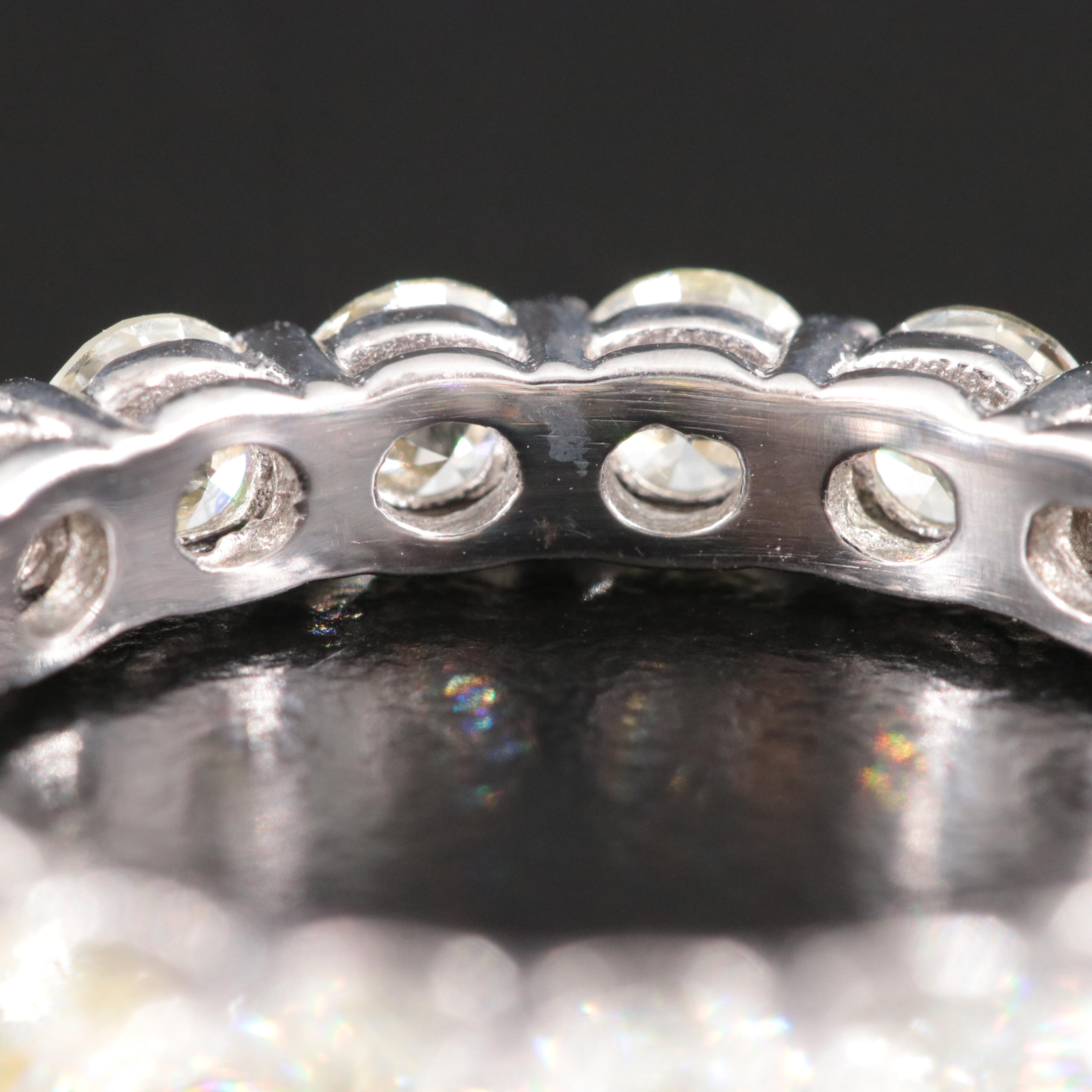 18K 3.54 CTW Diamond Eternity and with IGI Jewelry Report with Fancy Diamonds