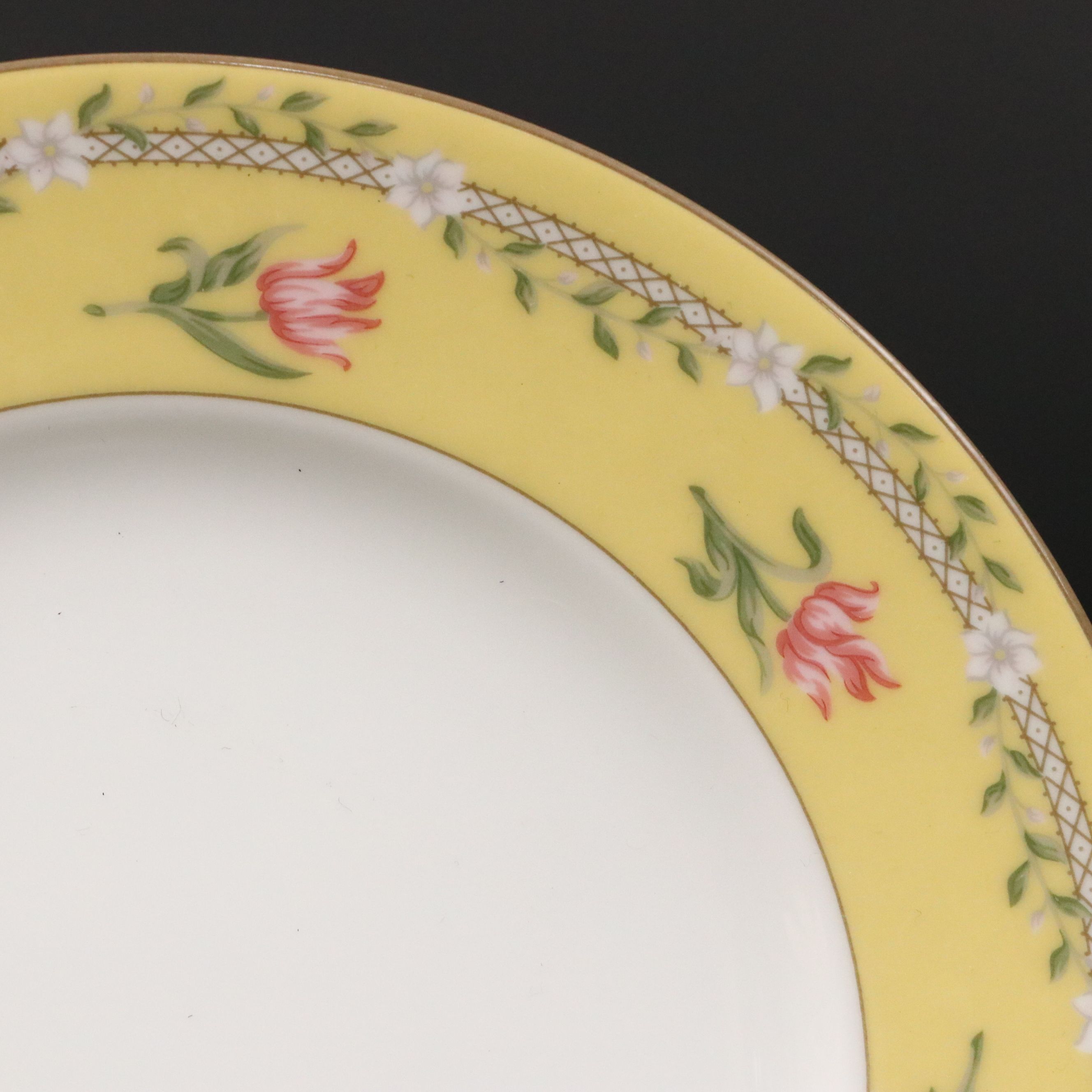 Tiffany & Co. "Pink Tulip" Demitasse, Saucers and Salad Plates