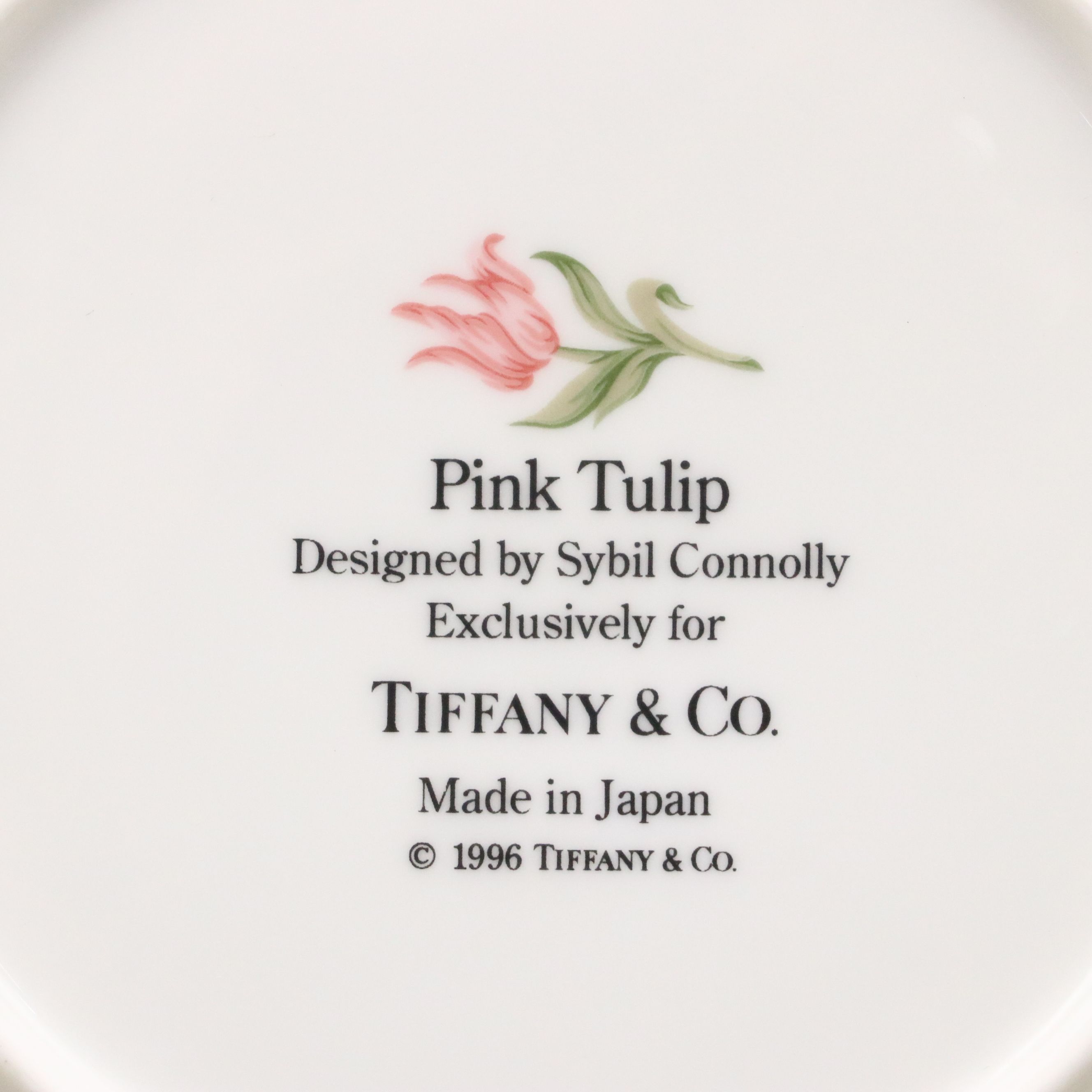 Tiffany & Co. "Pink Tulip" Demitasse, Saucers and Salad Plates