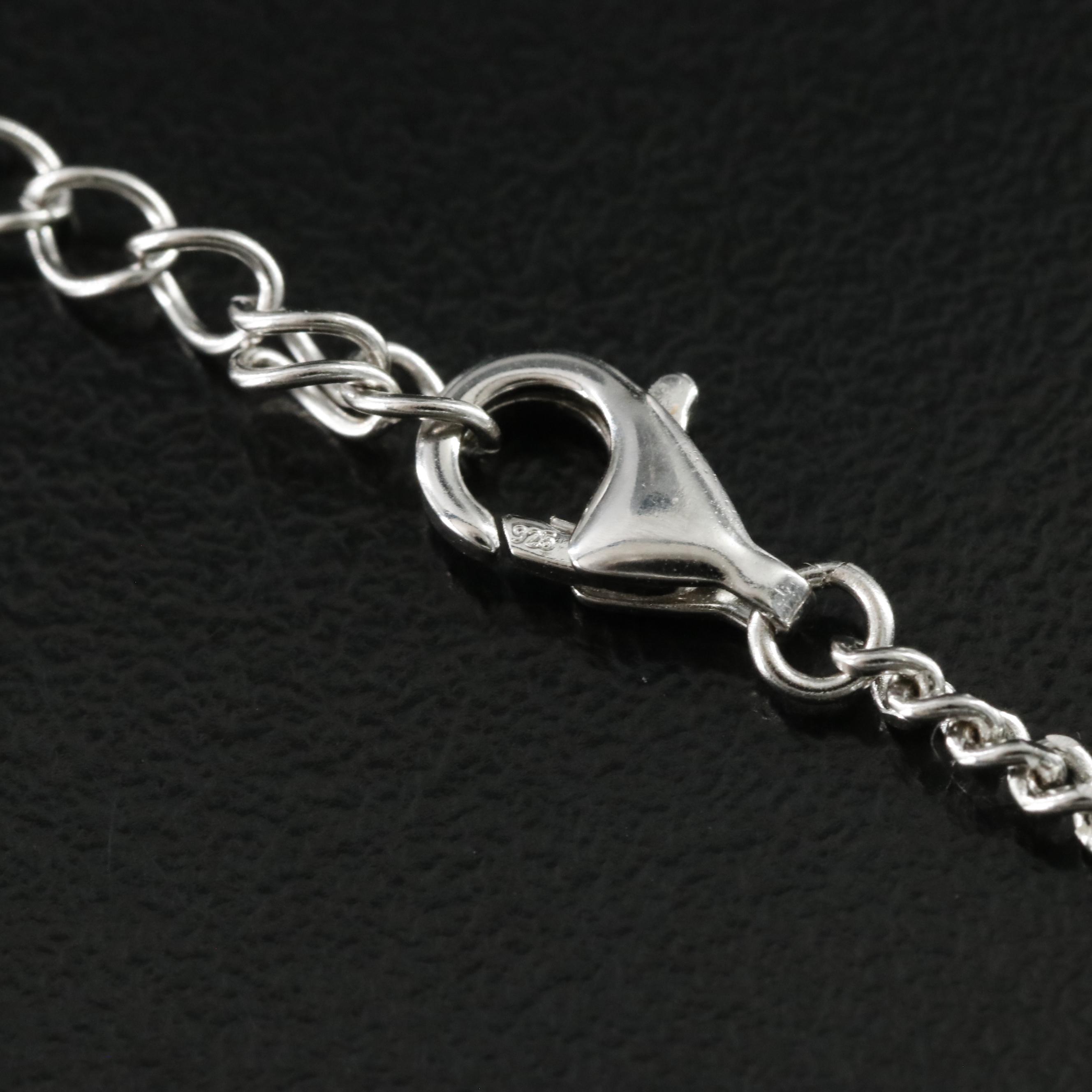 Sterling Fire Opal Necklace