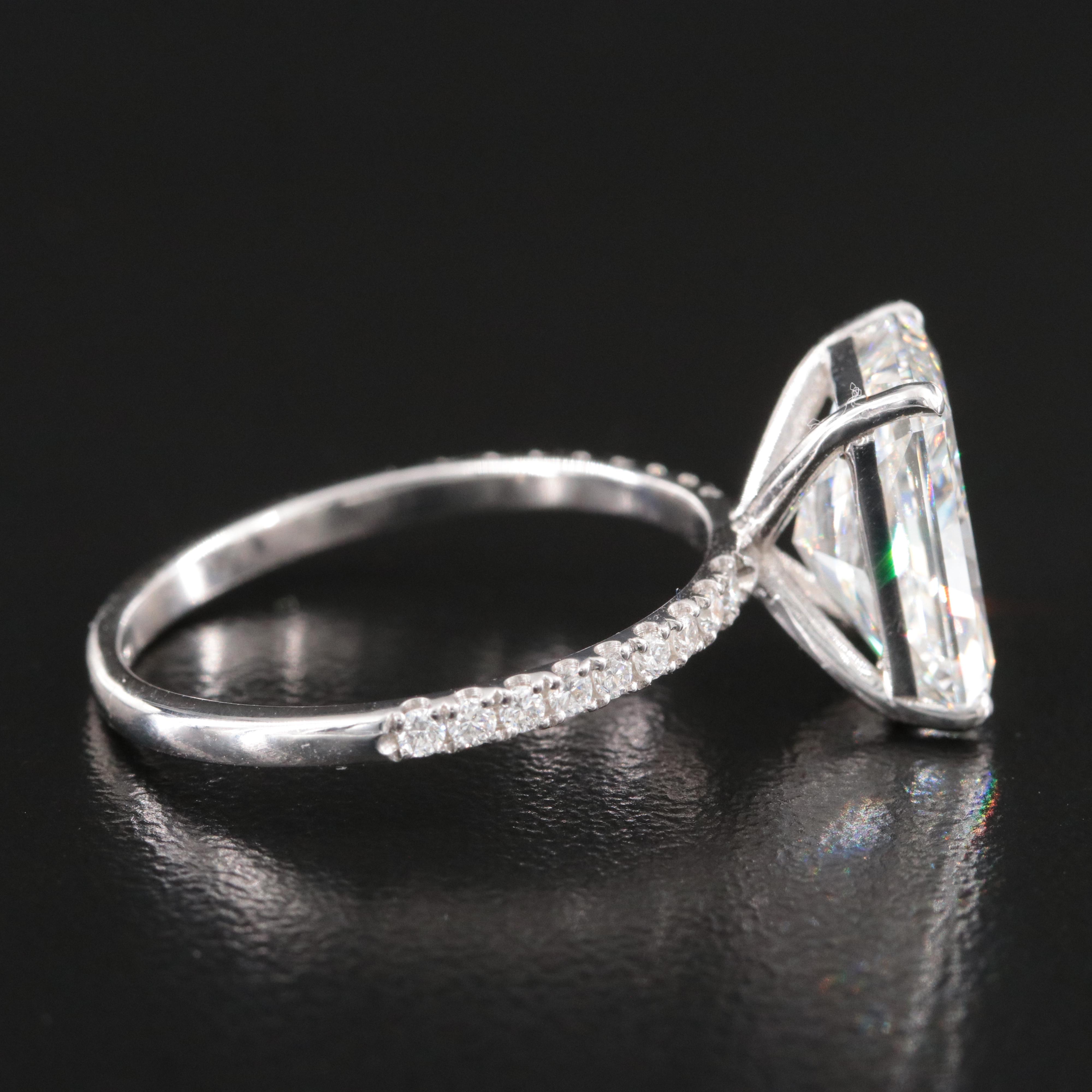 14K 4.18 CTW Lab Grown Diamond Ring with IGI Report