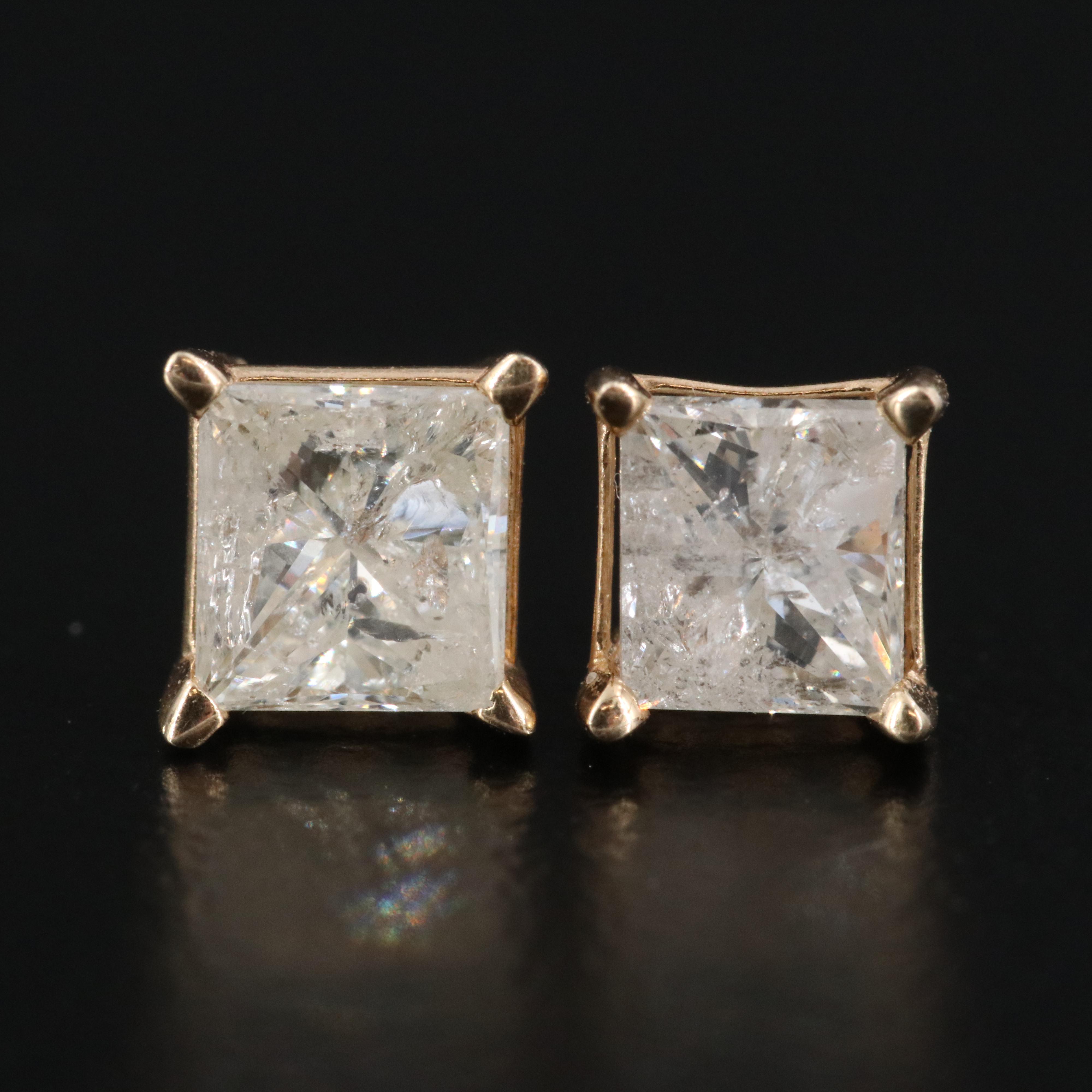 14K 0.96 CTW Diamond Earrings