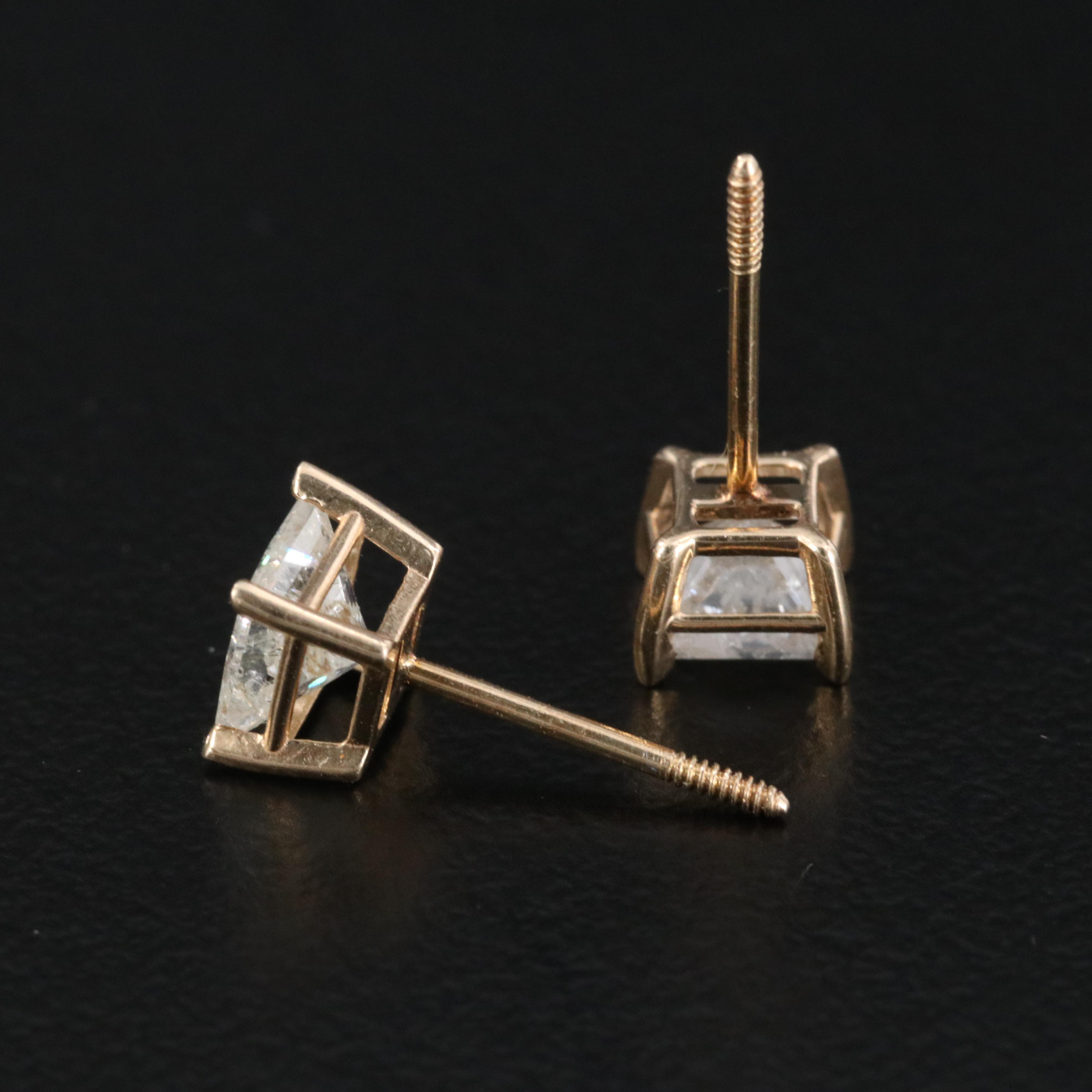 14K 0.96 CTW Diamond Earrings