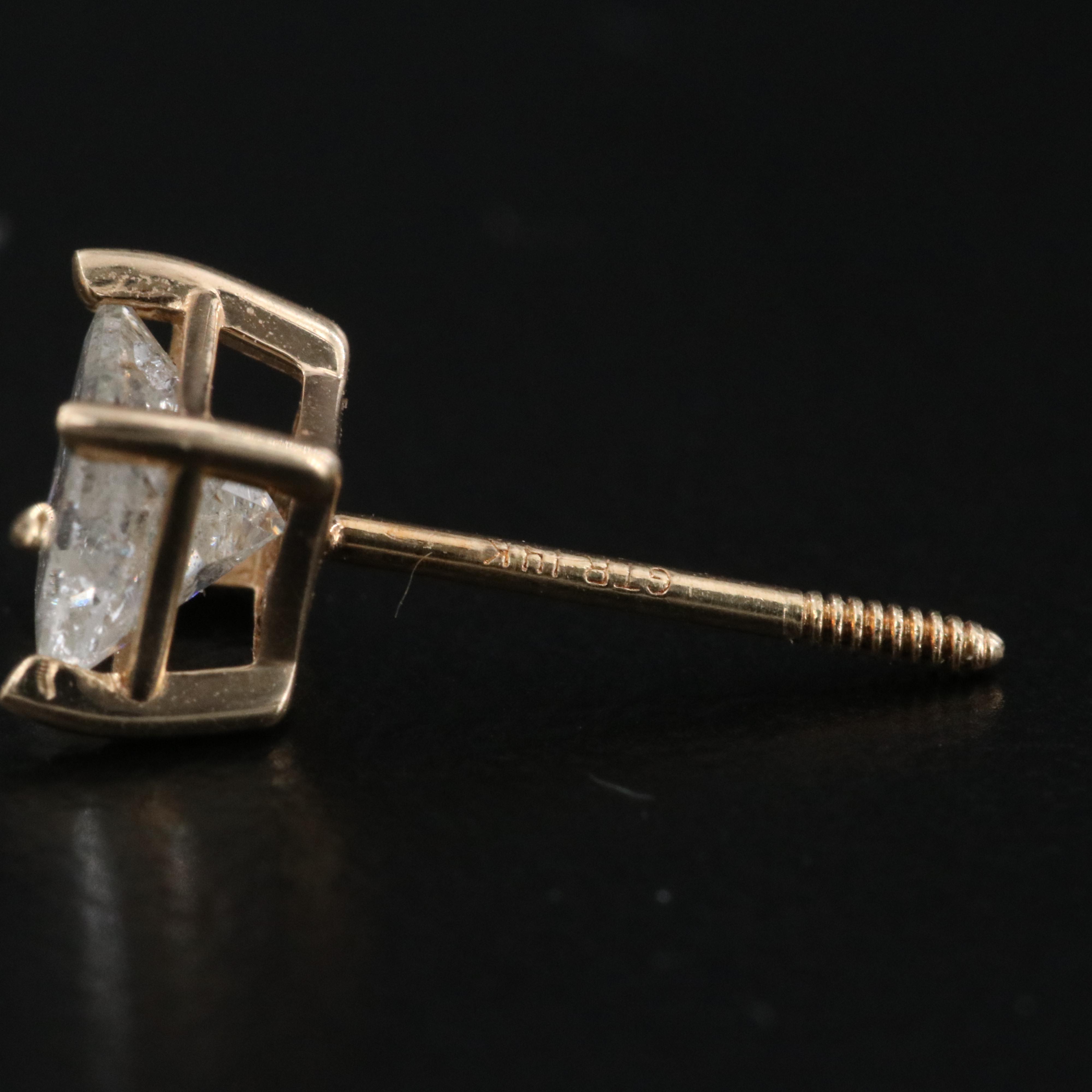 14K 0.96 CTW Diamond Earrings