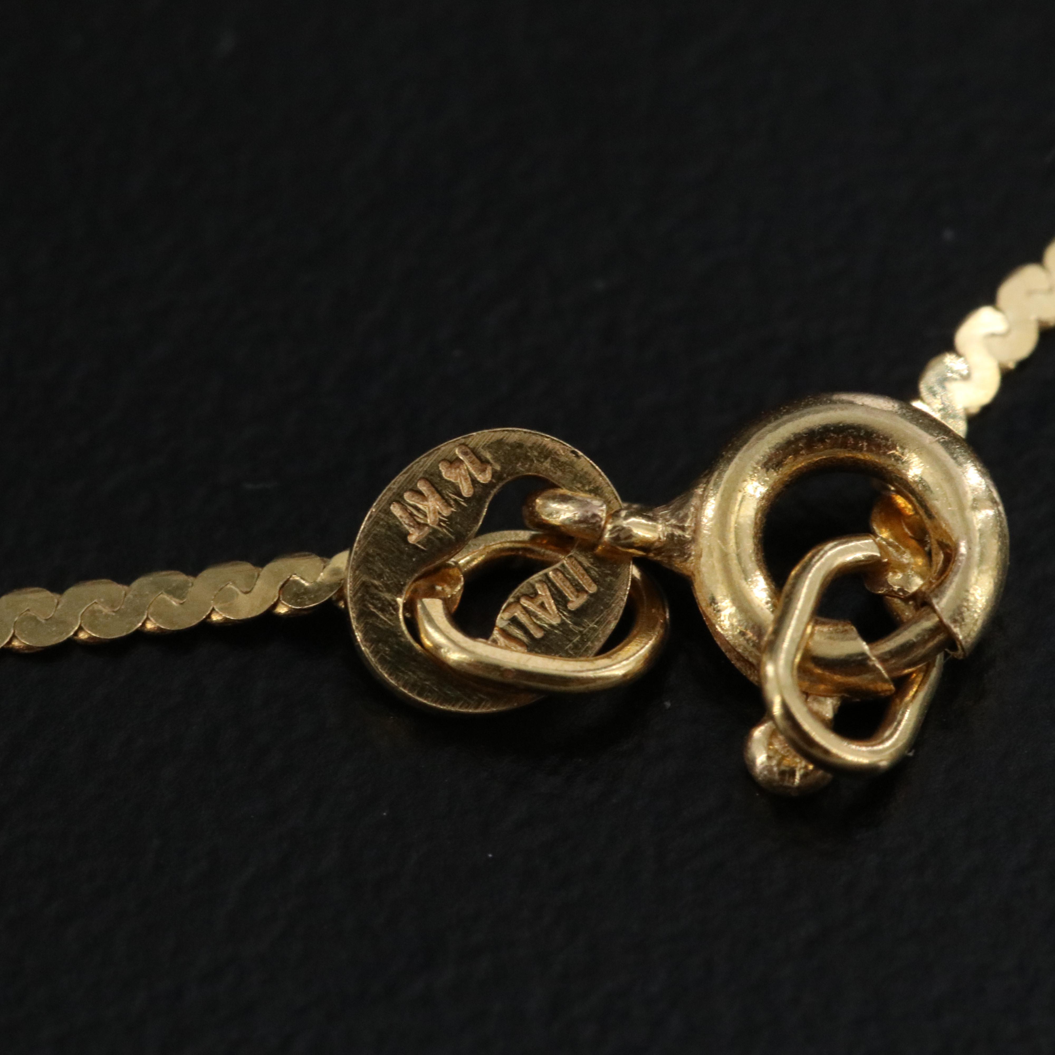 14K Pearl Pendant Necklace