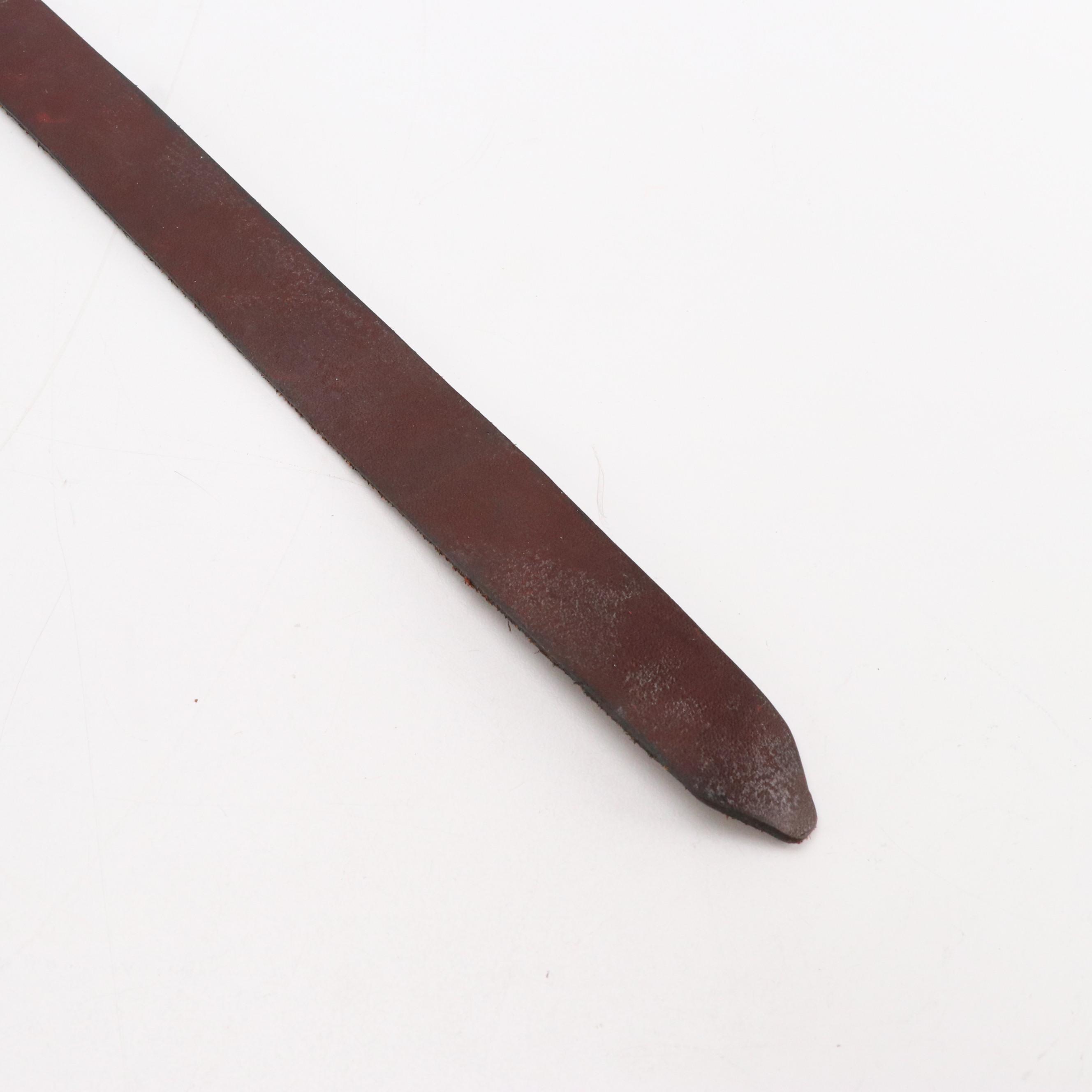 Southwestern Style Turquoise and Leather Concho Belt