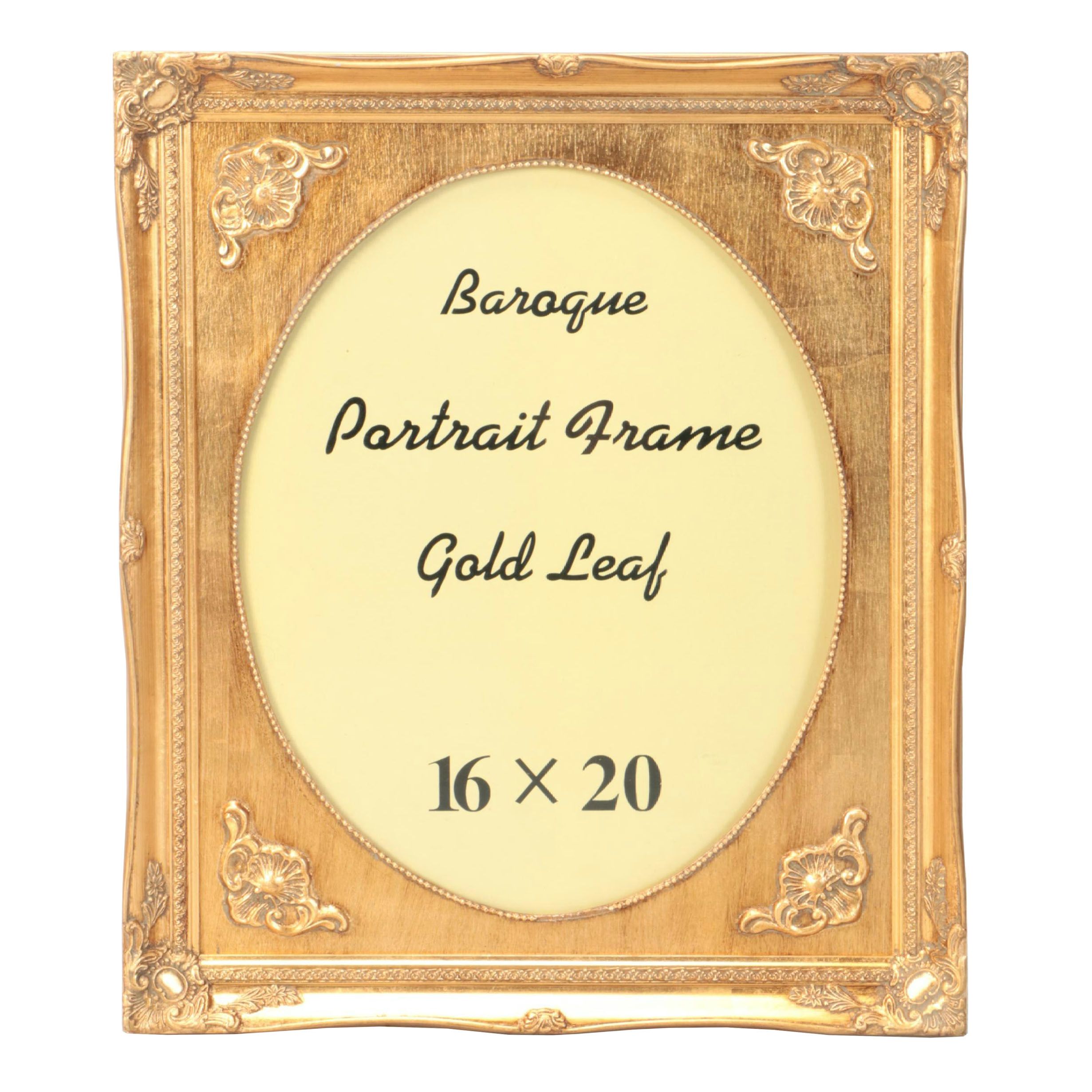 Baroque Style Gold Gilt Wood Frame