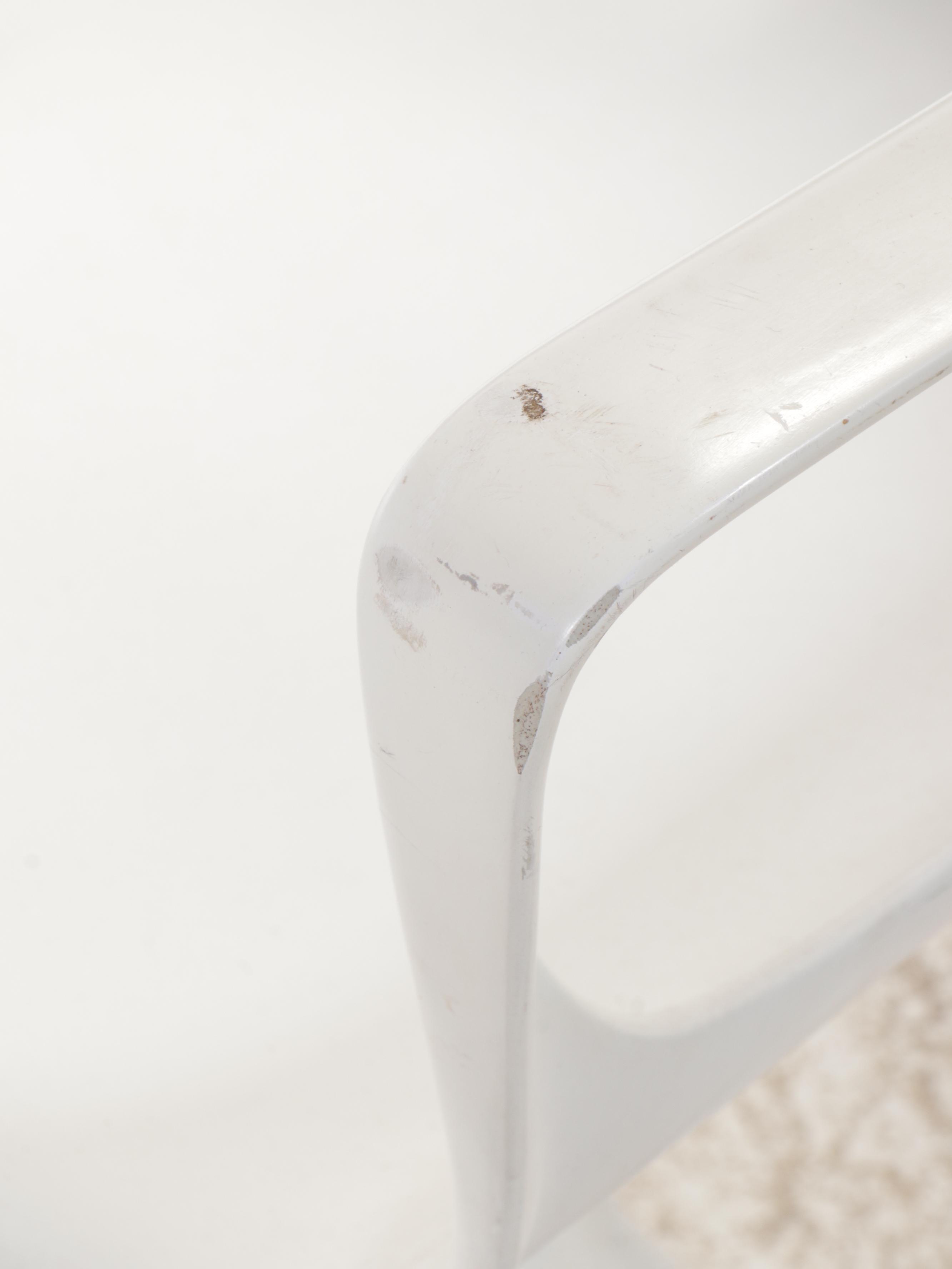 Pair of Lübke "Möbel Mann" Mid Century Modern White Acrylic Armchairs