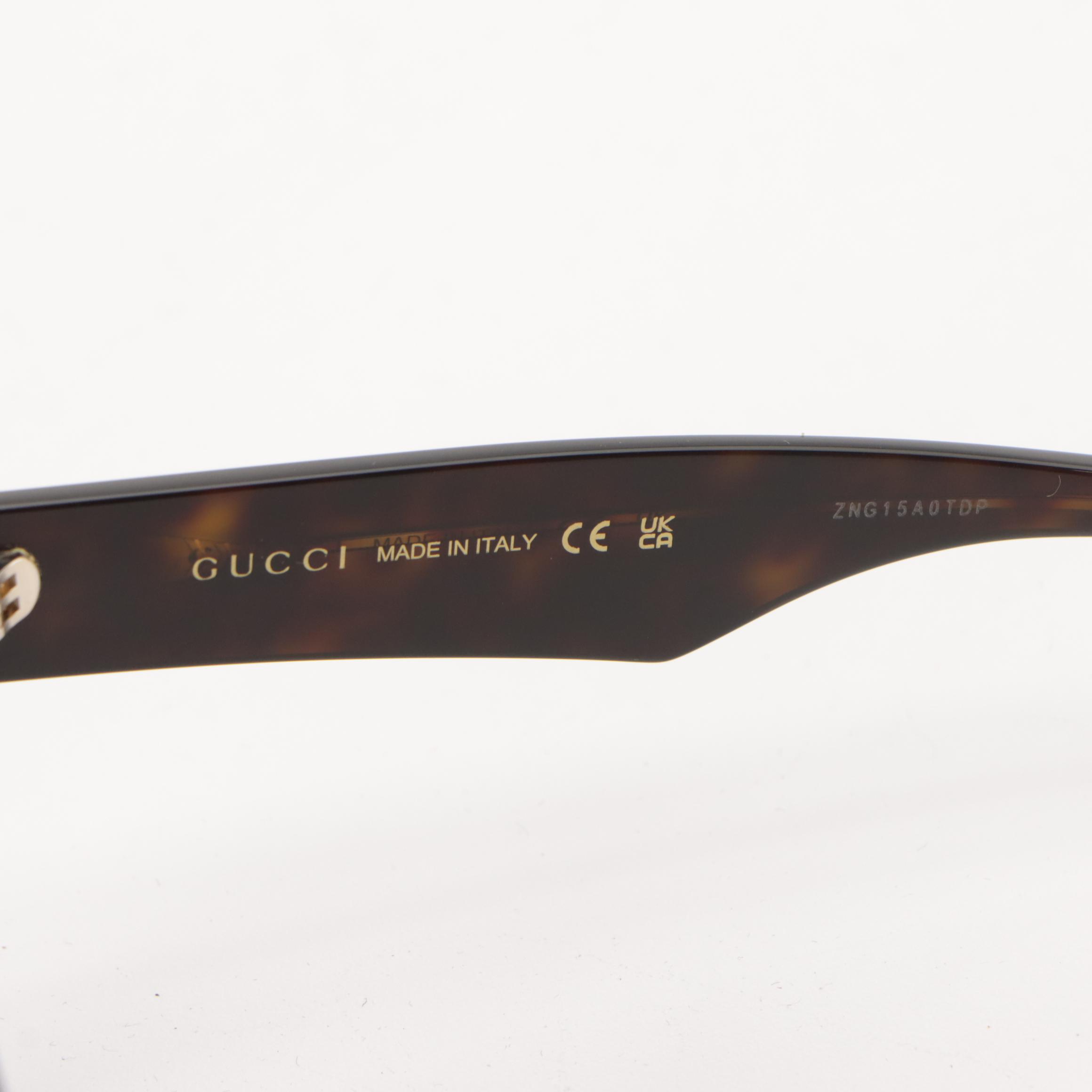 Gucci GG1427S Havana Square Sunglasses with Case