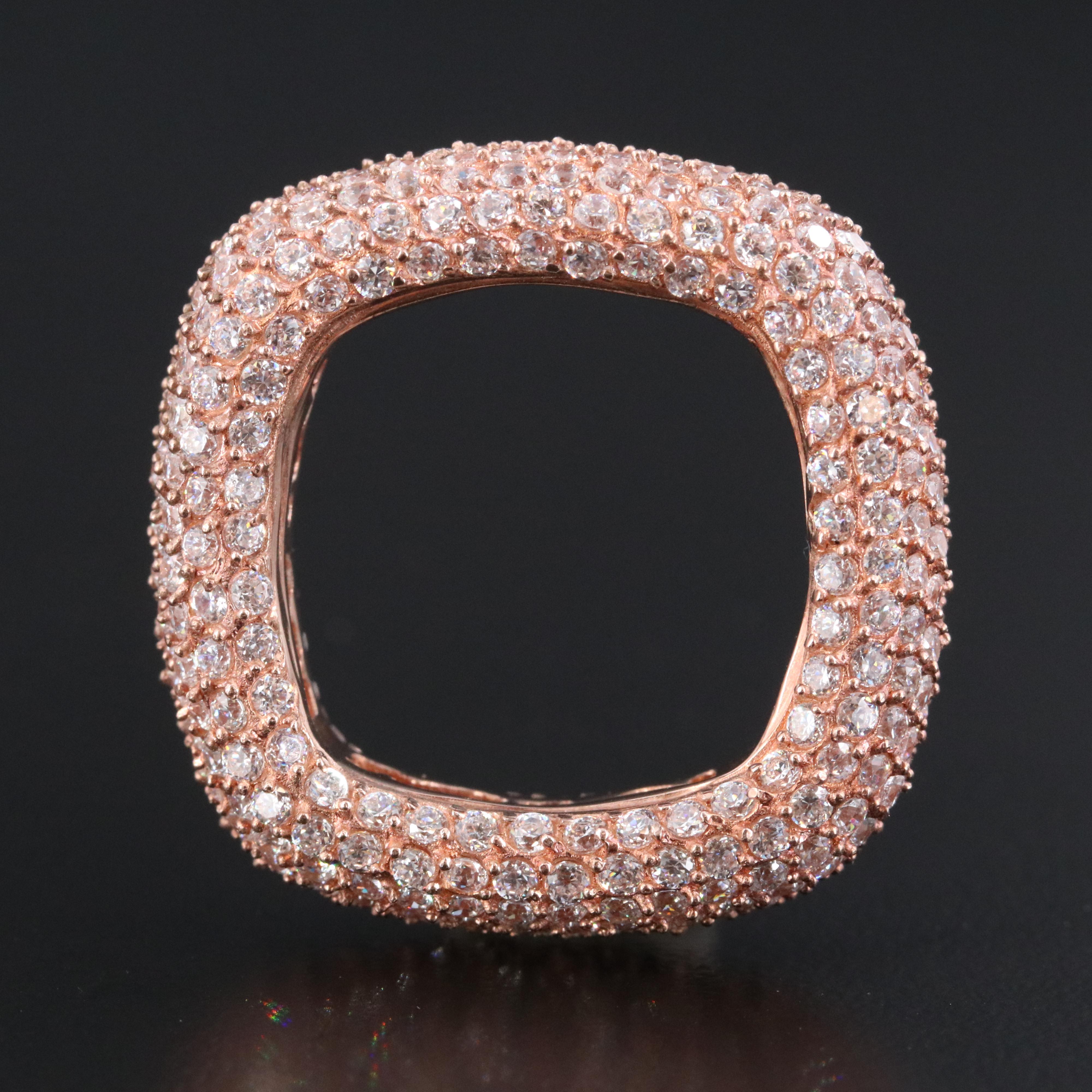 Sterling Pavé CZ Eternity Band