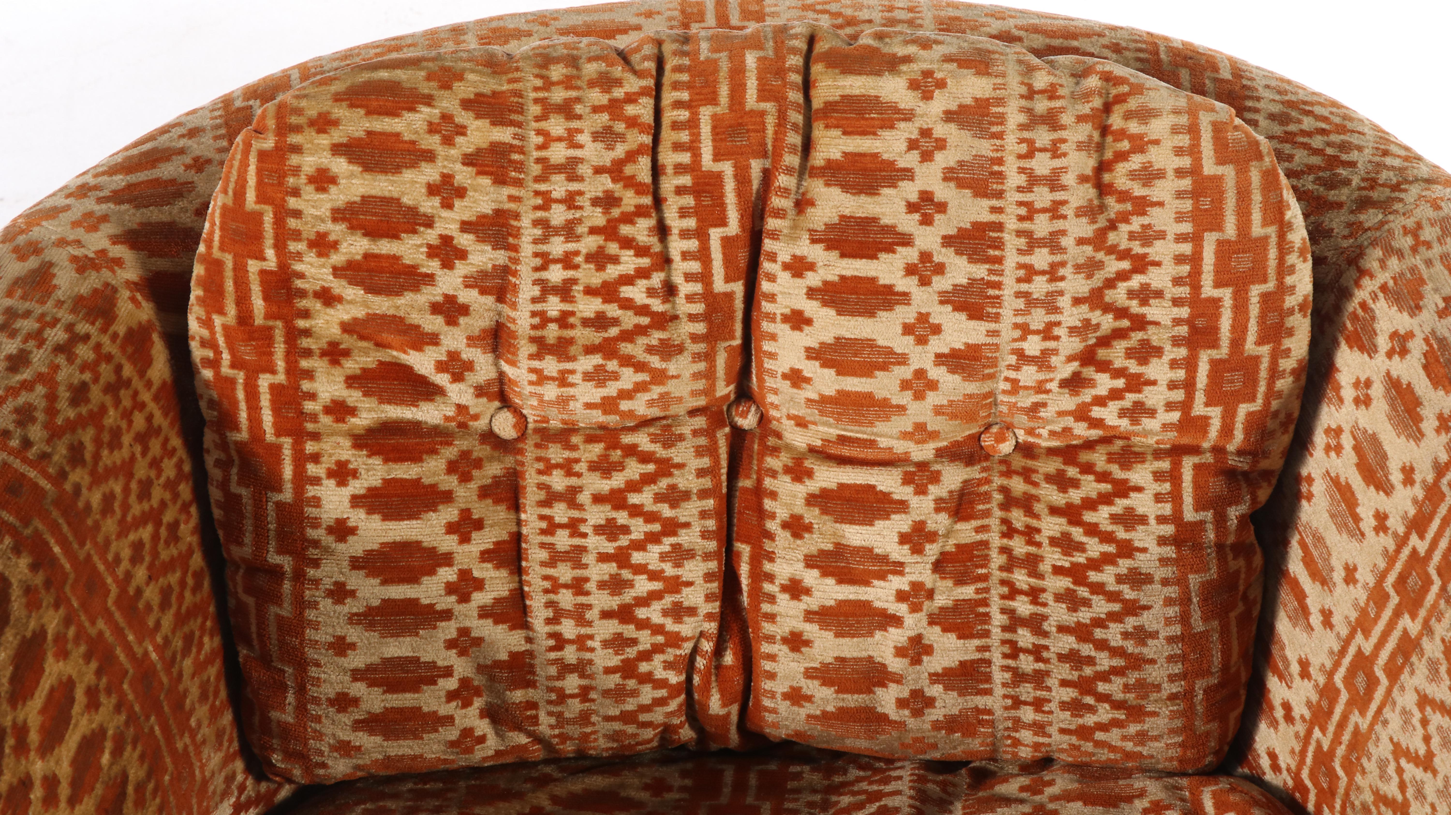 Pair of Selig Imperial Velvet Upholstered Cantilevered Chrome Lounge Chairs