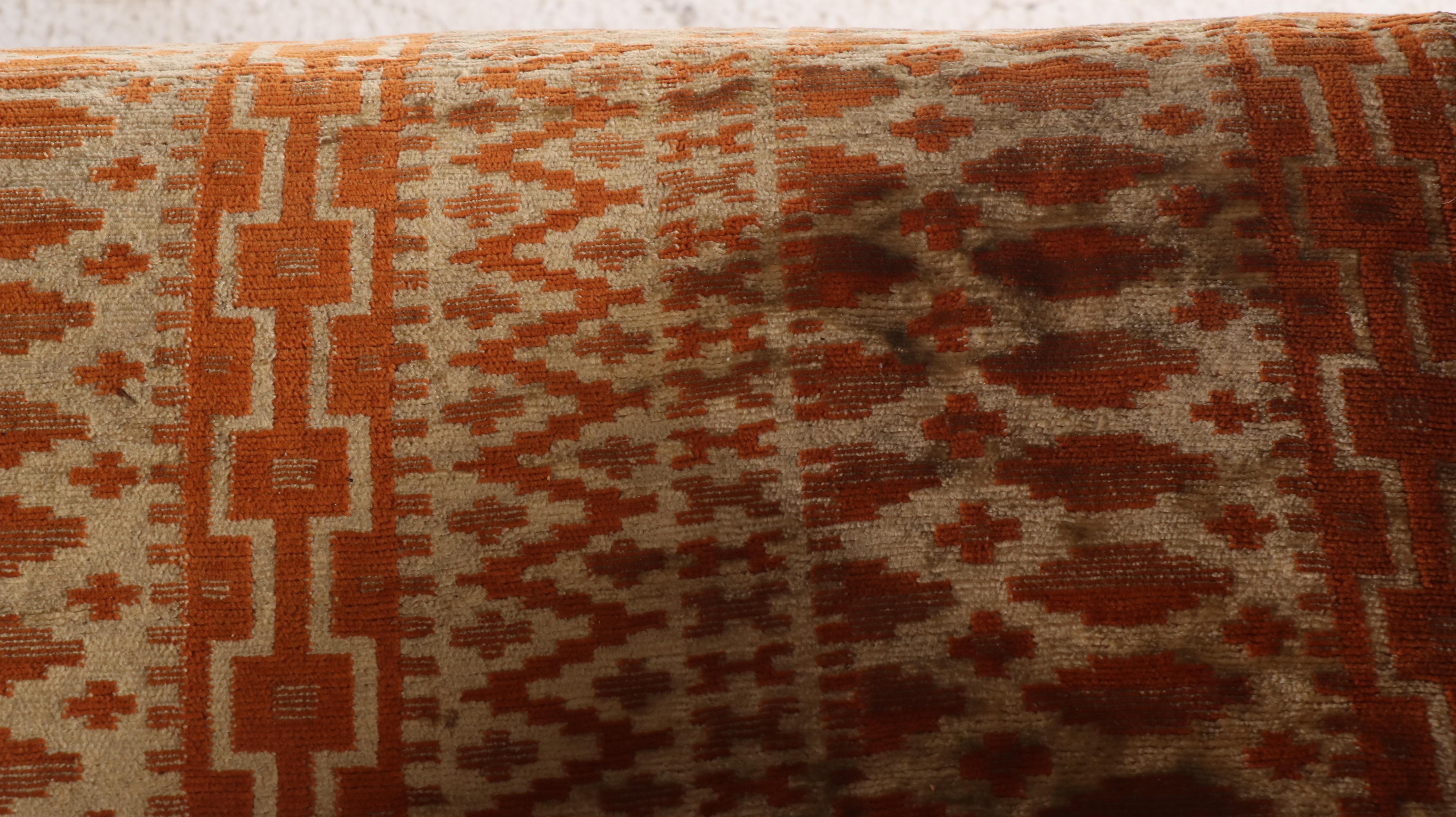 Pair of Selig Imperial Velvet Upholstered Cantilevered Chrome Lounge Chairs