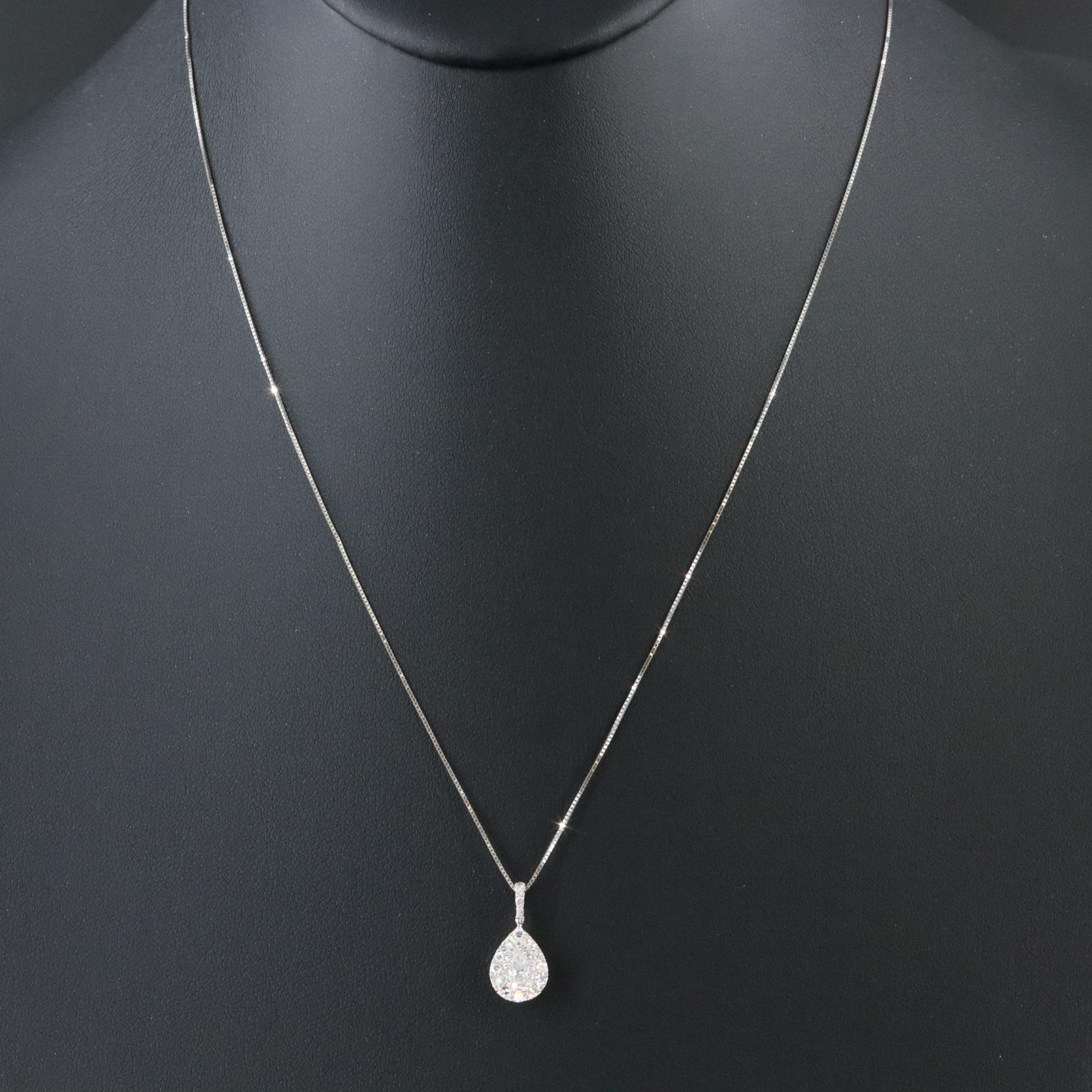 18K 0.45 CTW Diamond Pendant Necklace