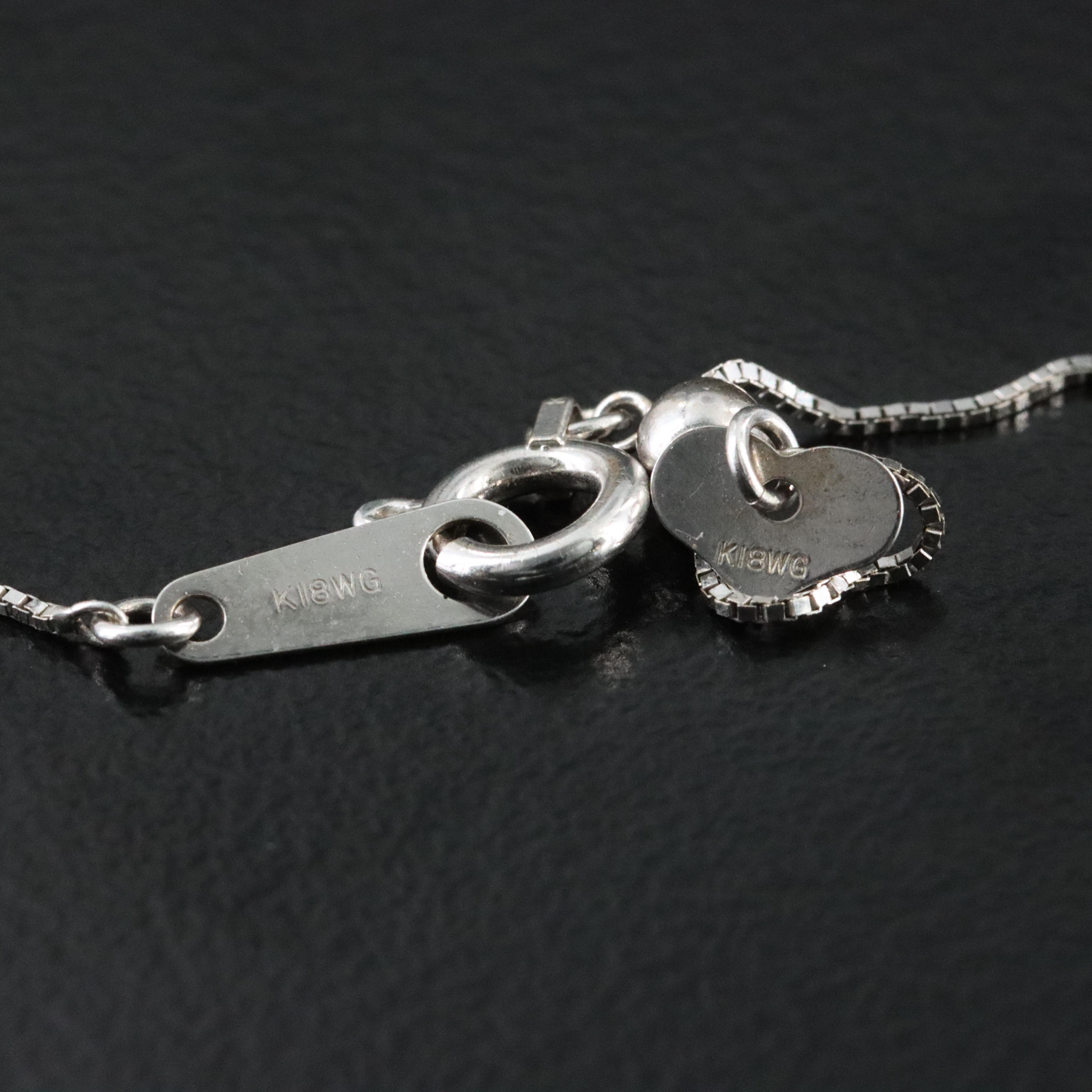 18K 0.45 CTW Diamond Pendant Necklace