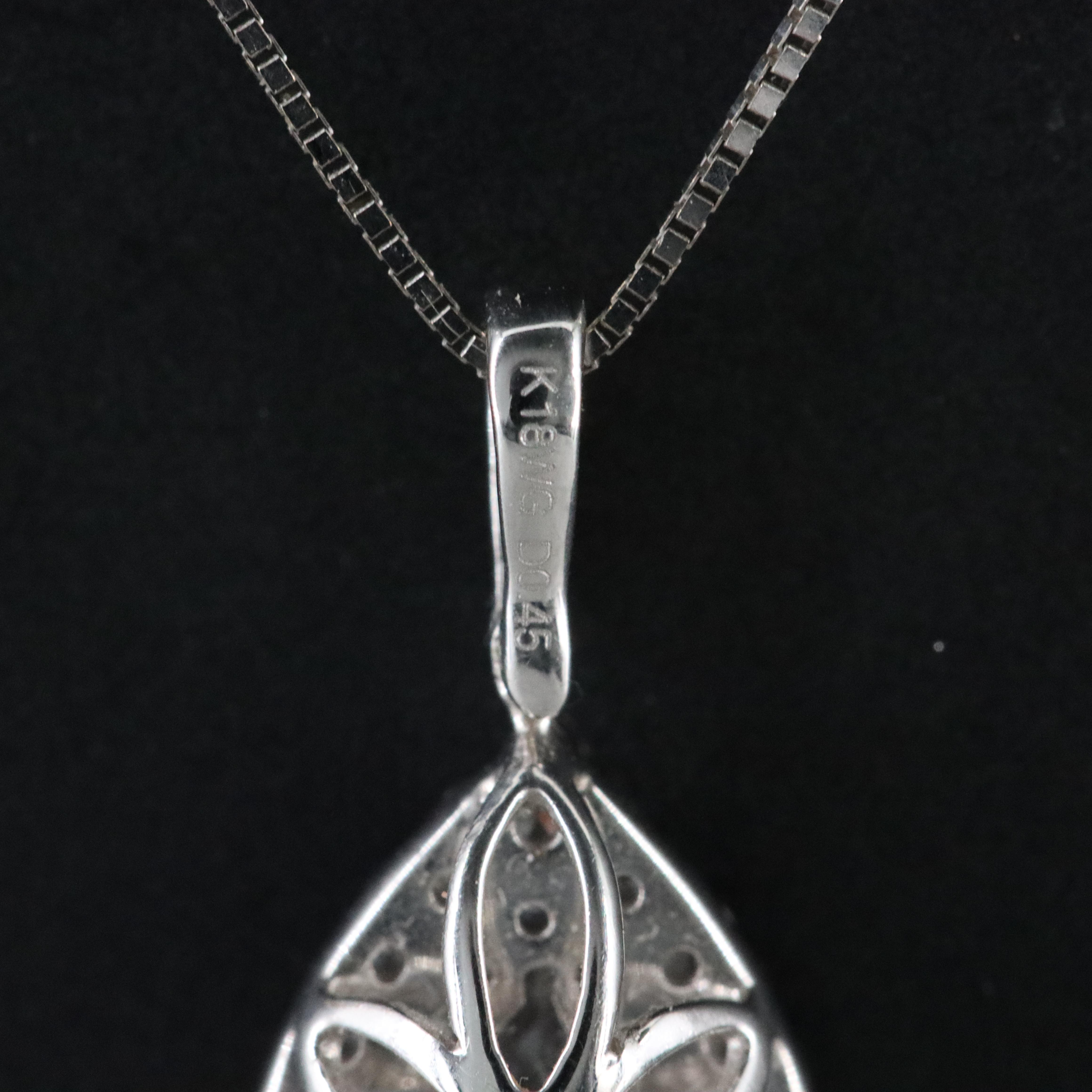 18K 0.45 CTW Diamond Pendant Necklace