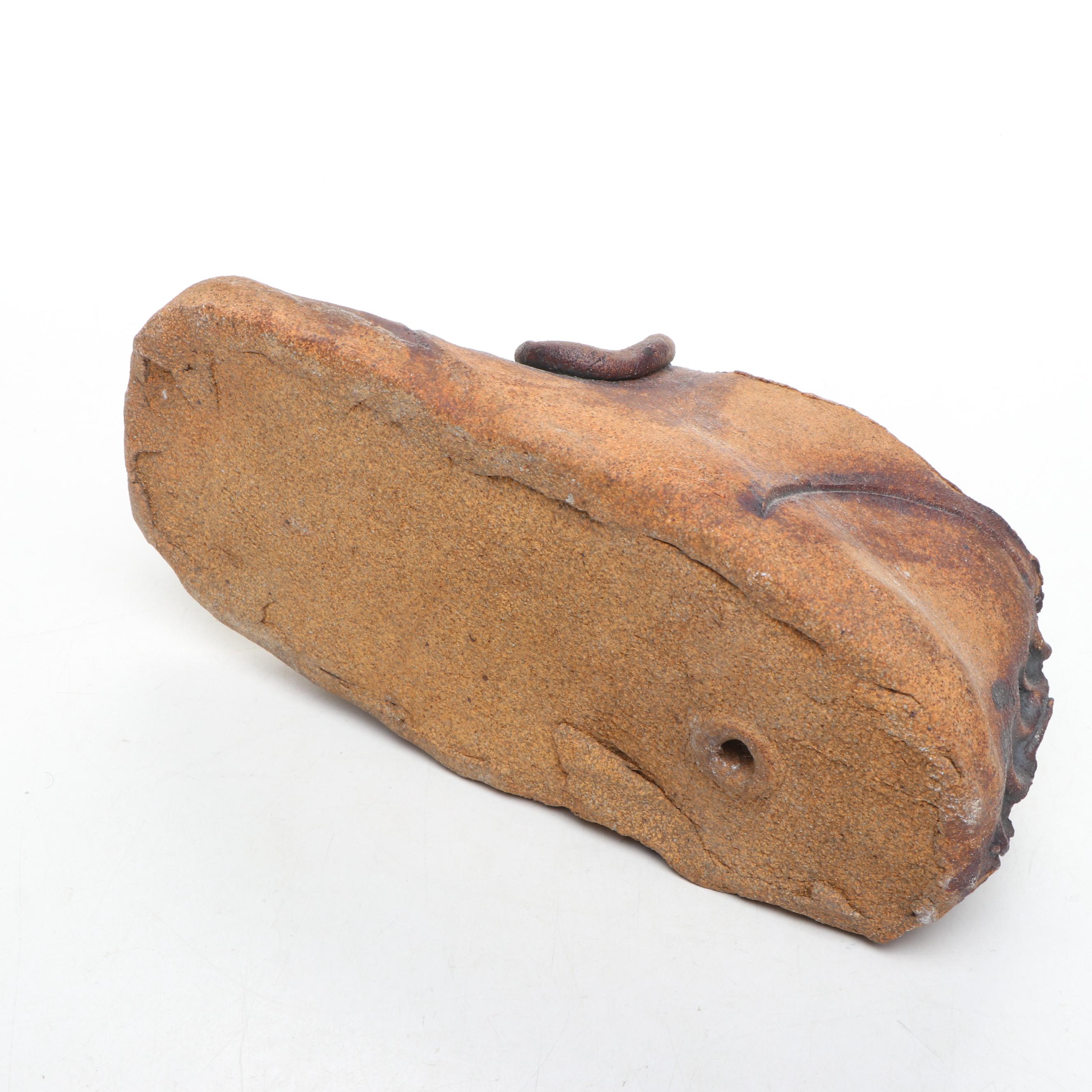 Ceramic Shoe with Artist Signed Plastic and Ceramic Figurines