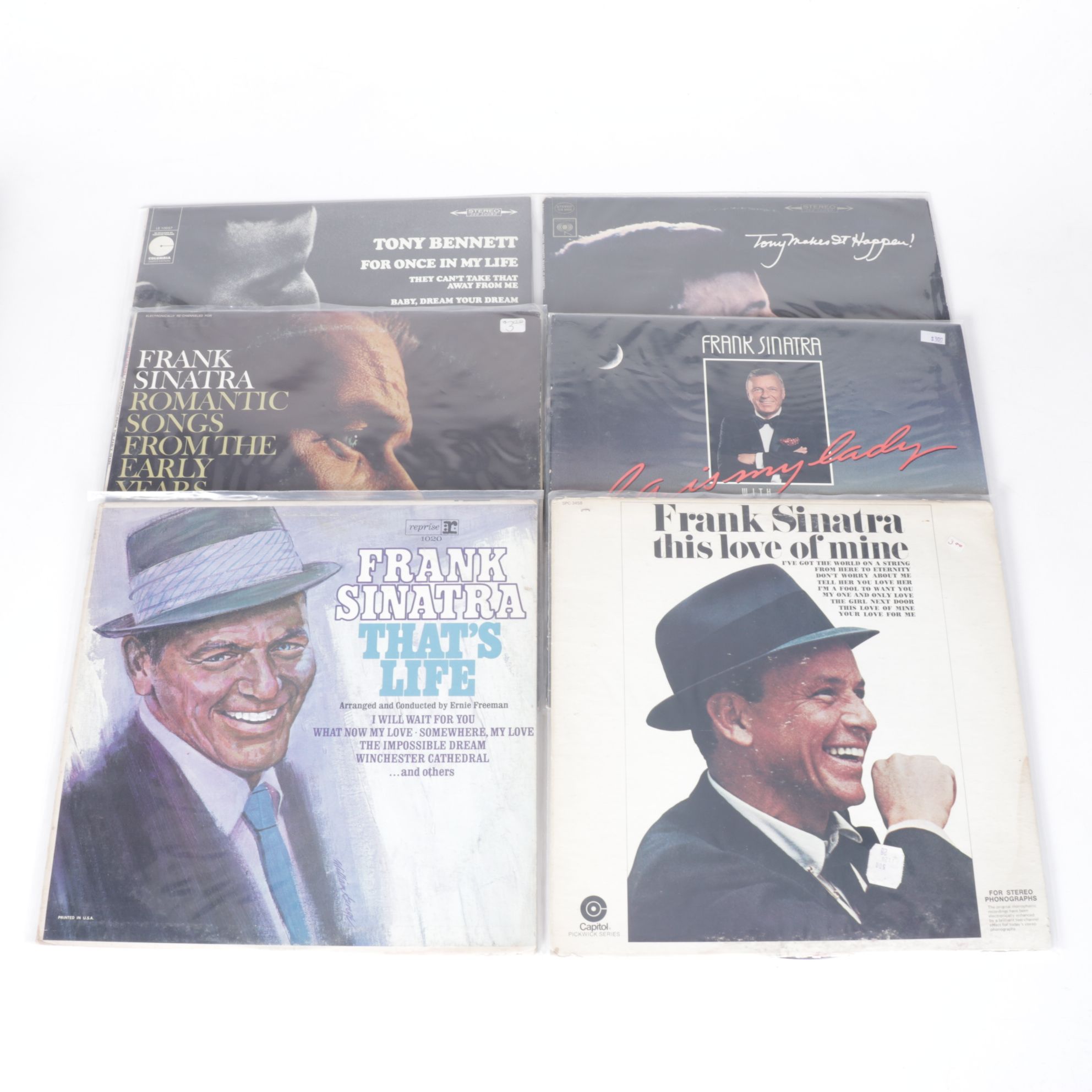 Tony Bennett & Frank Sinatra Vinyl Record Albums