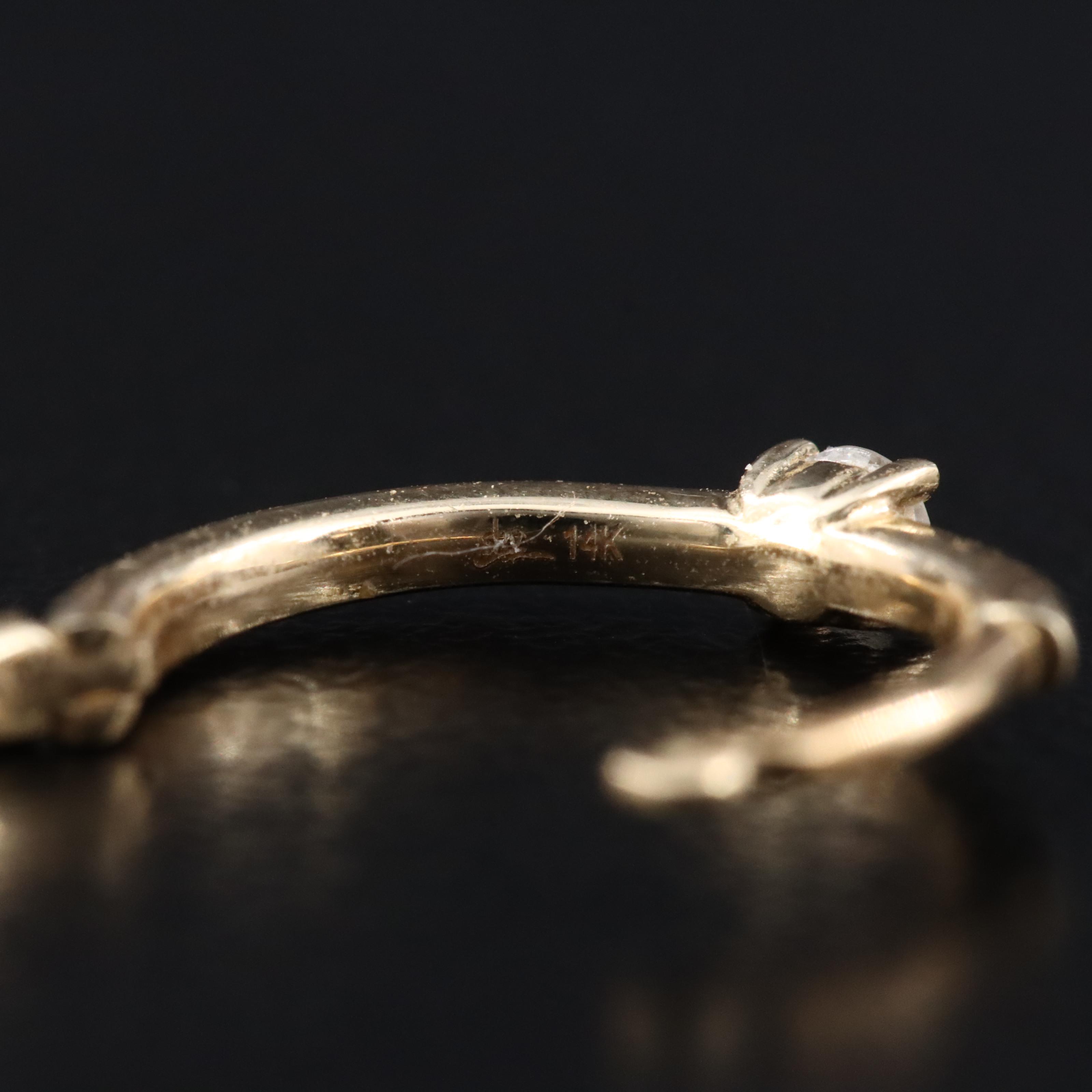 14K 0.07 CTW Diamond Hoop Earrings