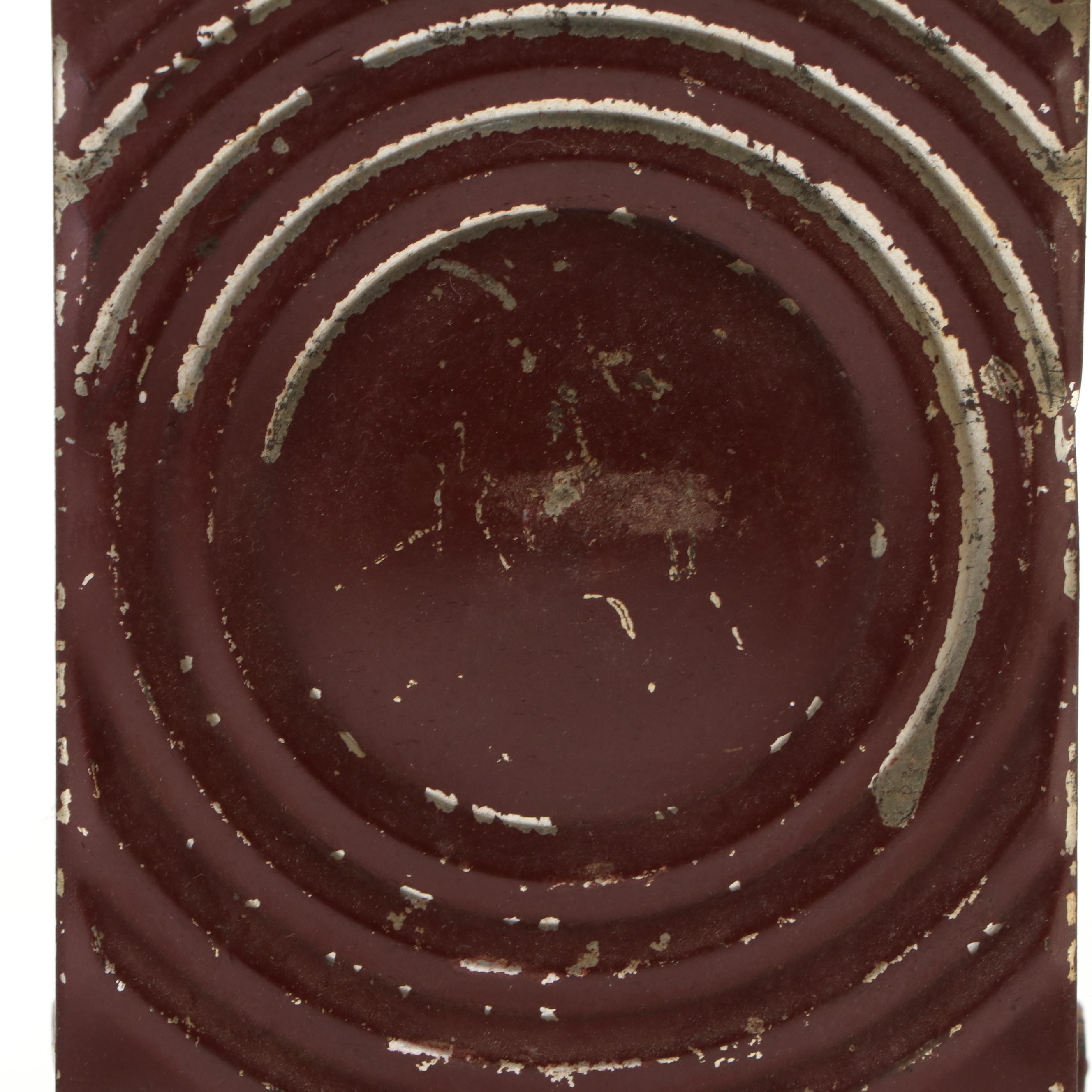 Tole Painted Metal Canisters with Antique Darkroom Kerosene Lantern