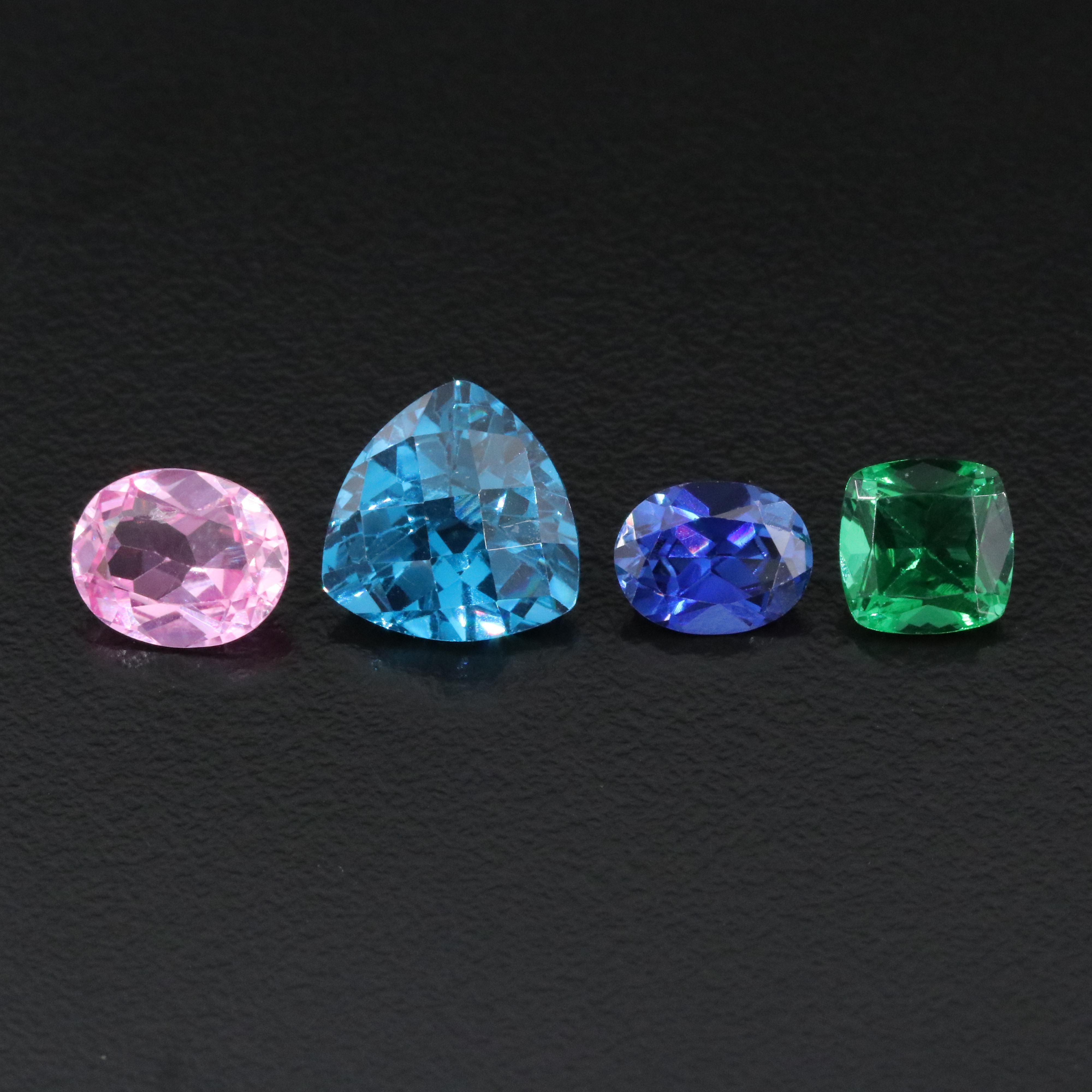 Loose 14.36 CTW Lab Grown Sapphire, Lab Grown Spinel and Glass Lot