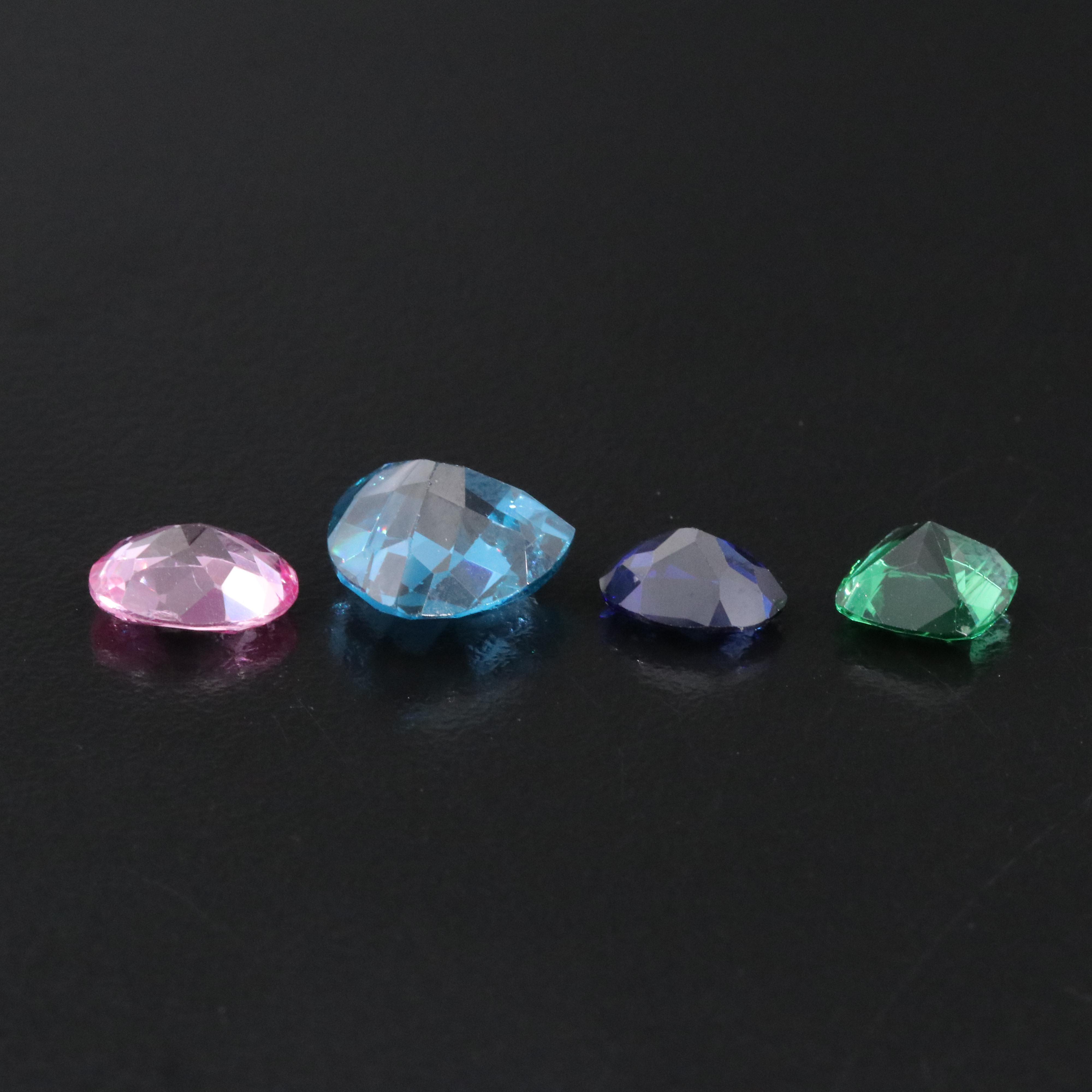 Loose 14.36 CTW Lab Grown Sapphire, Lab Grown Spinel and Glass Lot