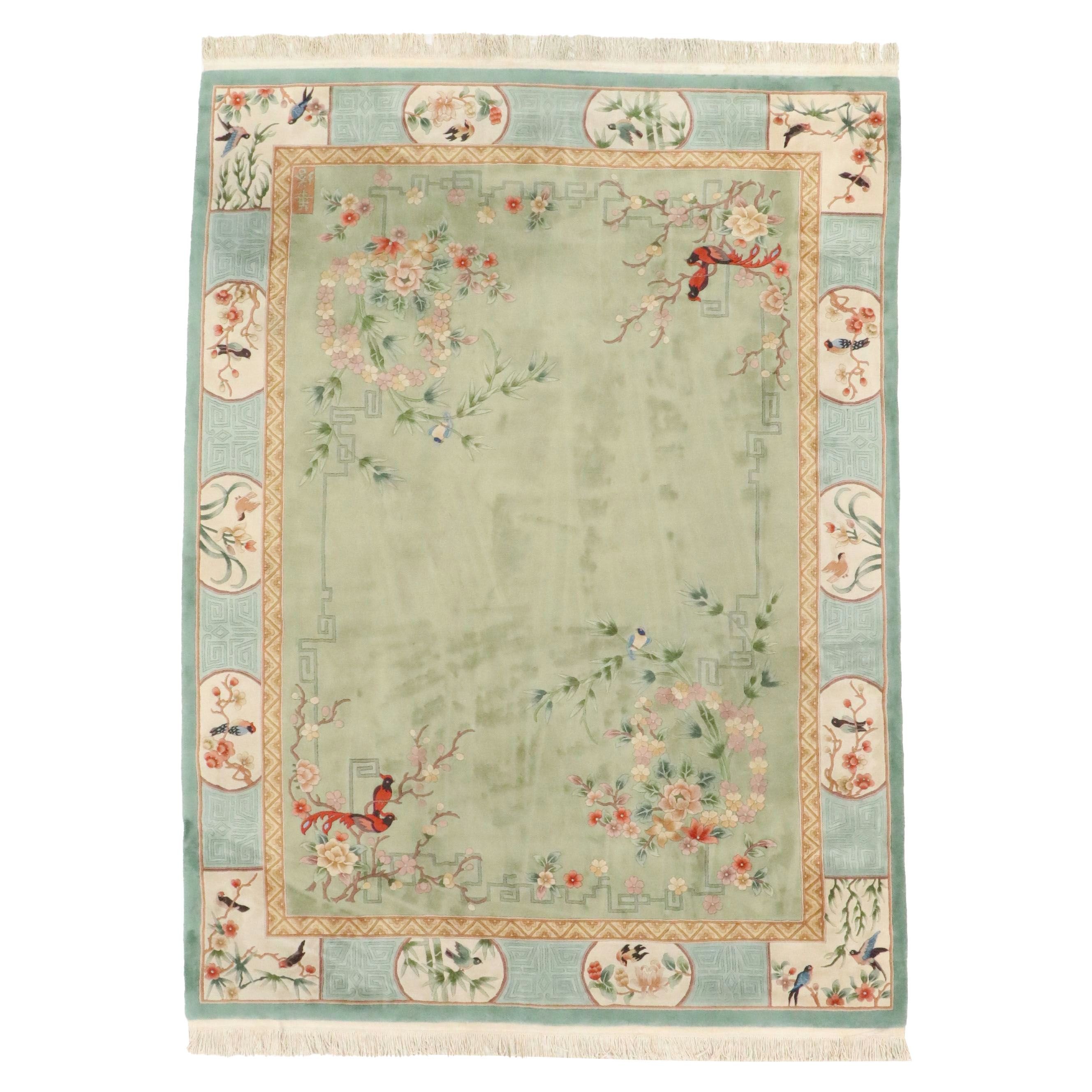 9' x 12'11 Hand-Knotted Chinese Peking Room-Sized Rug