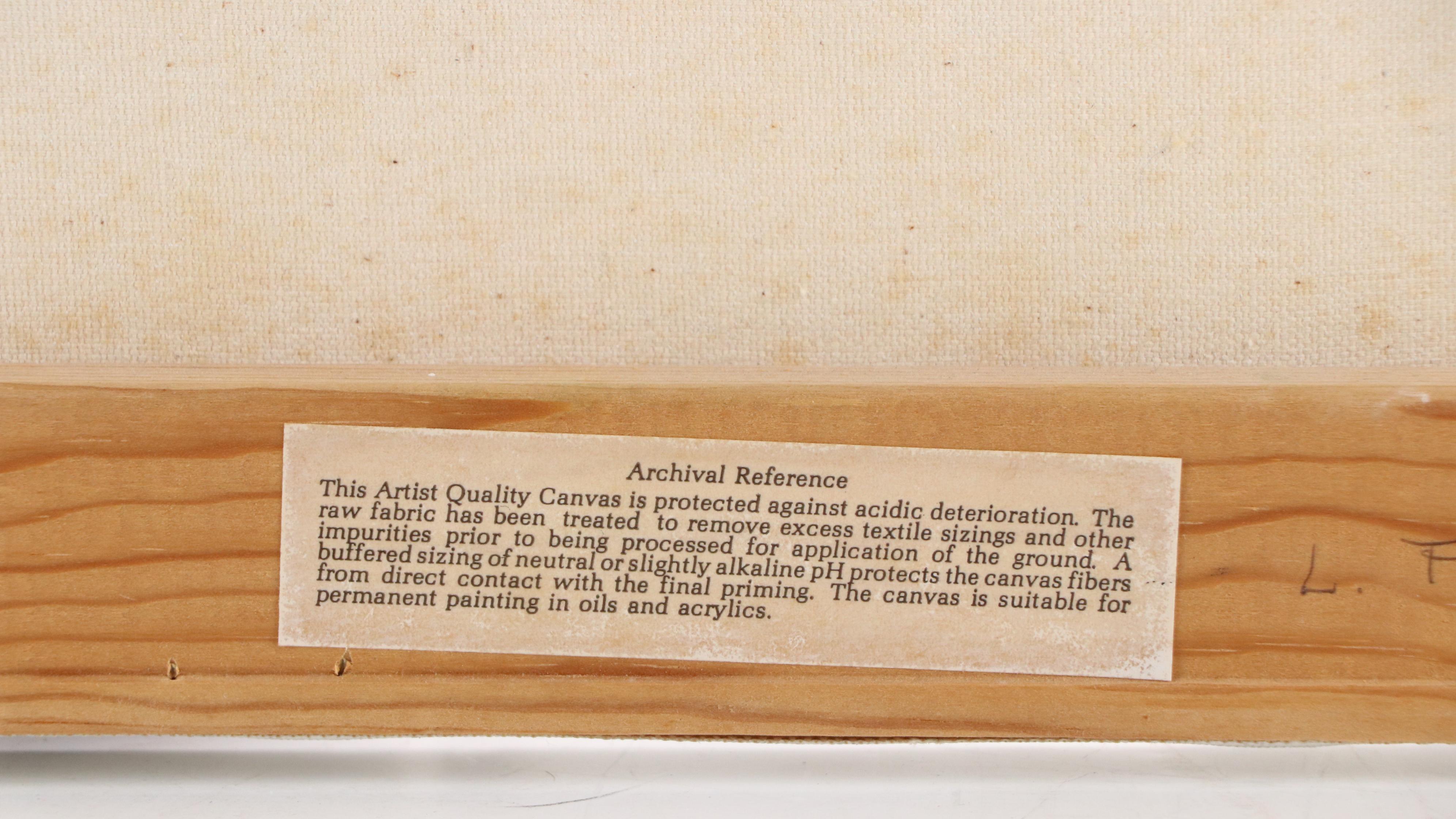 L. Freisen Wilson Oil Painting of Pueblo Building, Late 20th Century