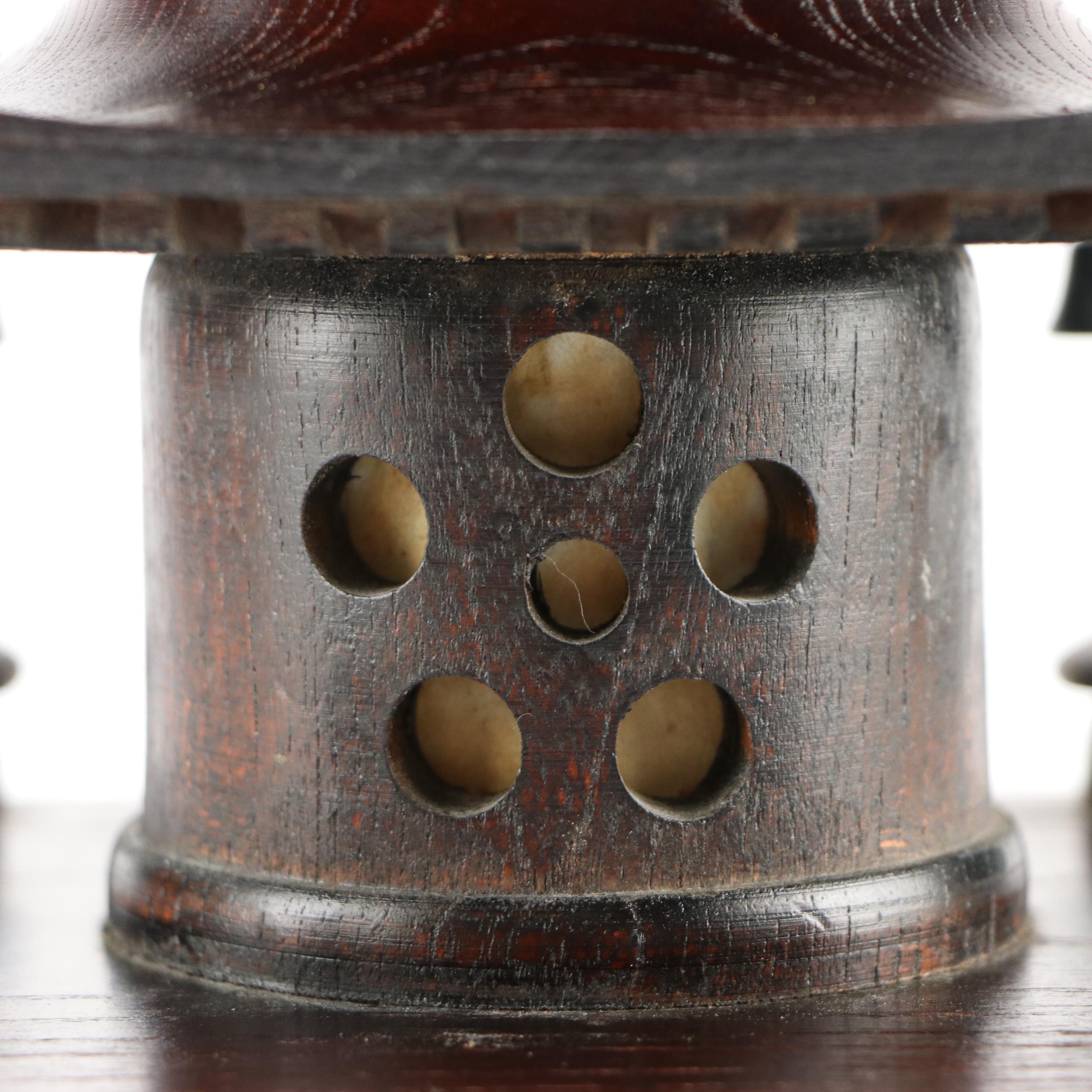 Japanese Five-Story Pagoda Wooden Table Lamp