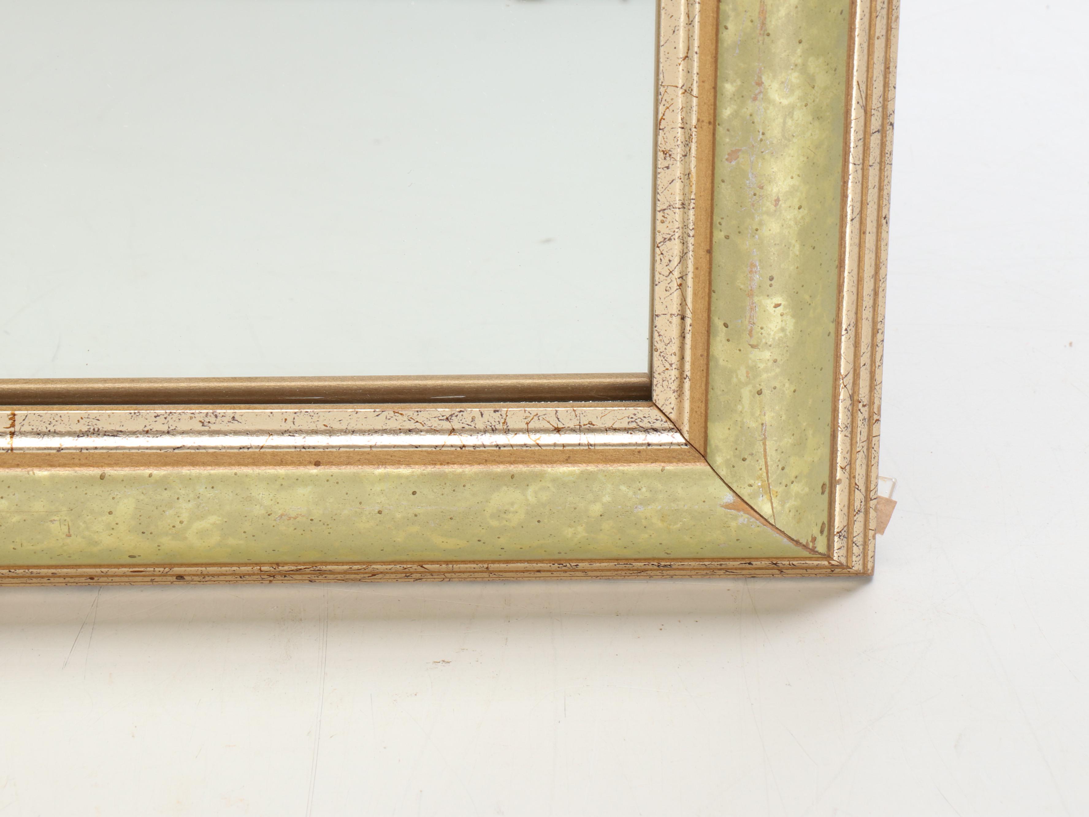 French Provincial Style Giltwood Finished Rectangular Wall Mirror