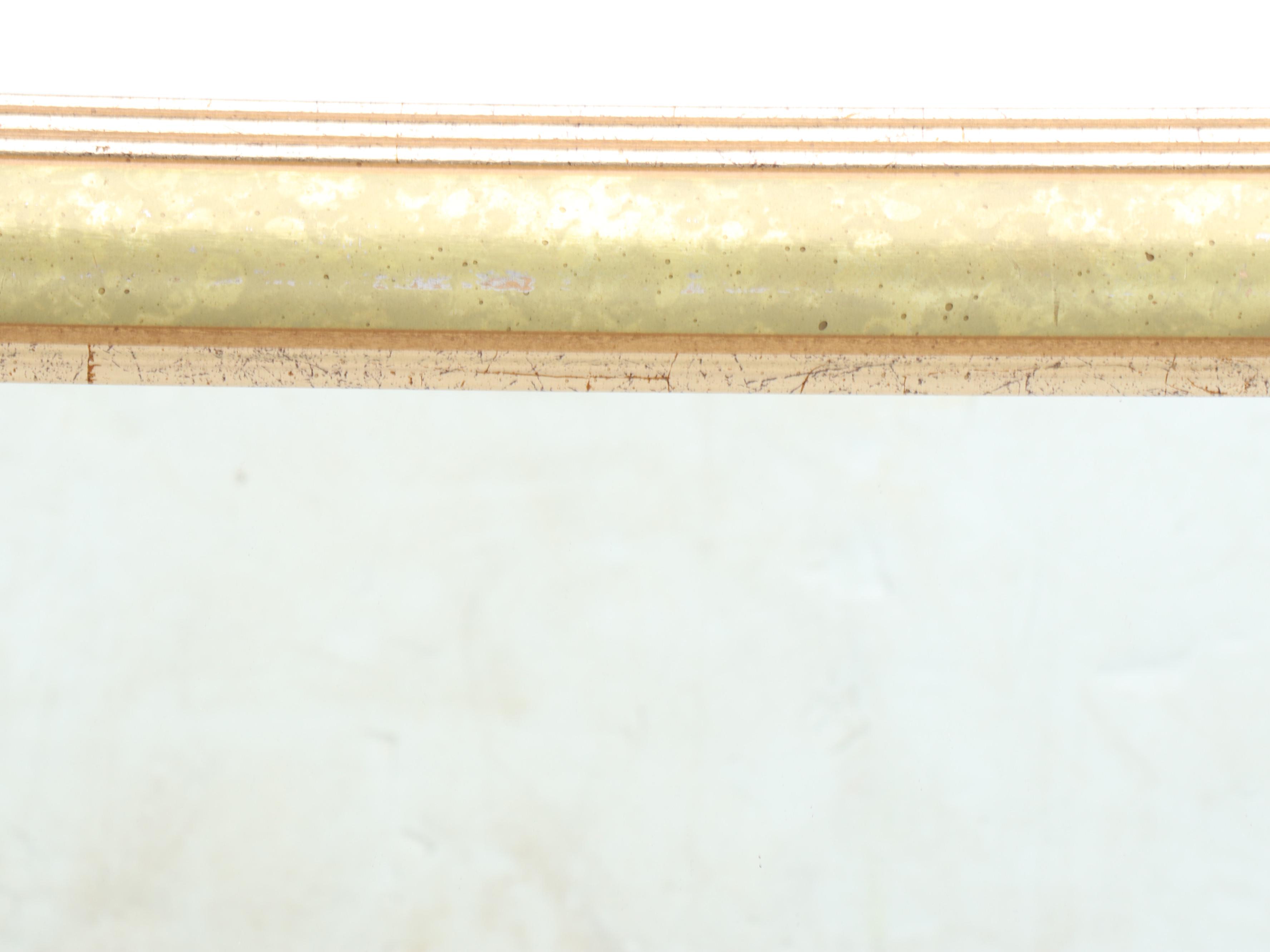 French Provincial Style Giltwood Finished Rectangular Wall Mirror