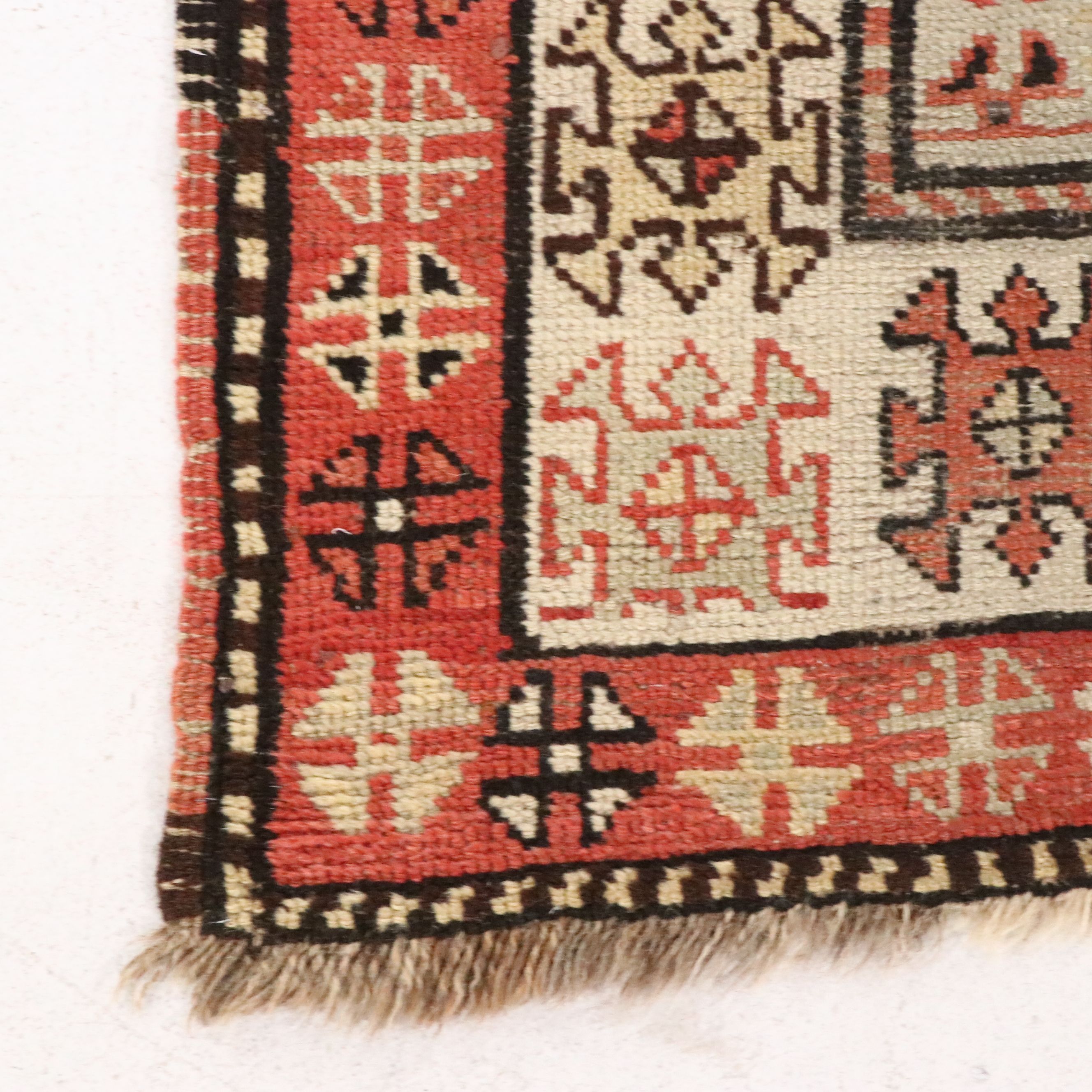 3'2 x 9'2 Hand-Knotted Caucasian Kazak Long Rug