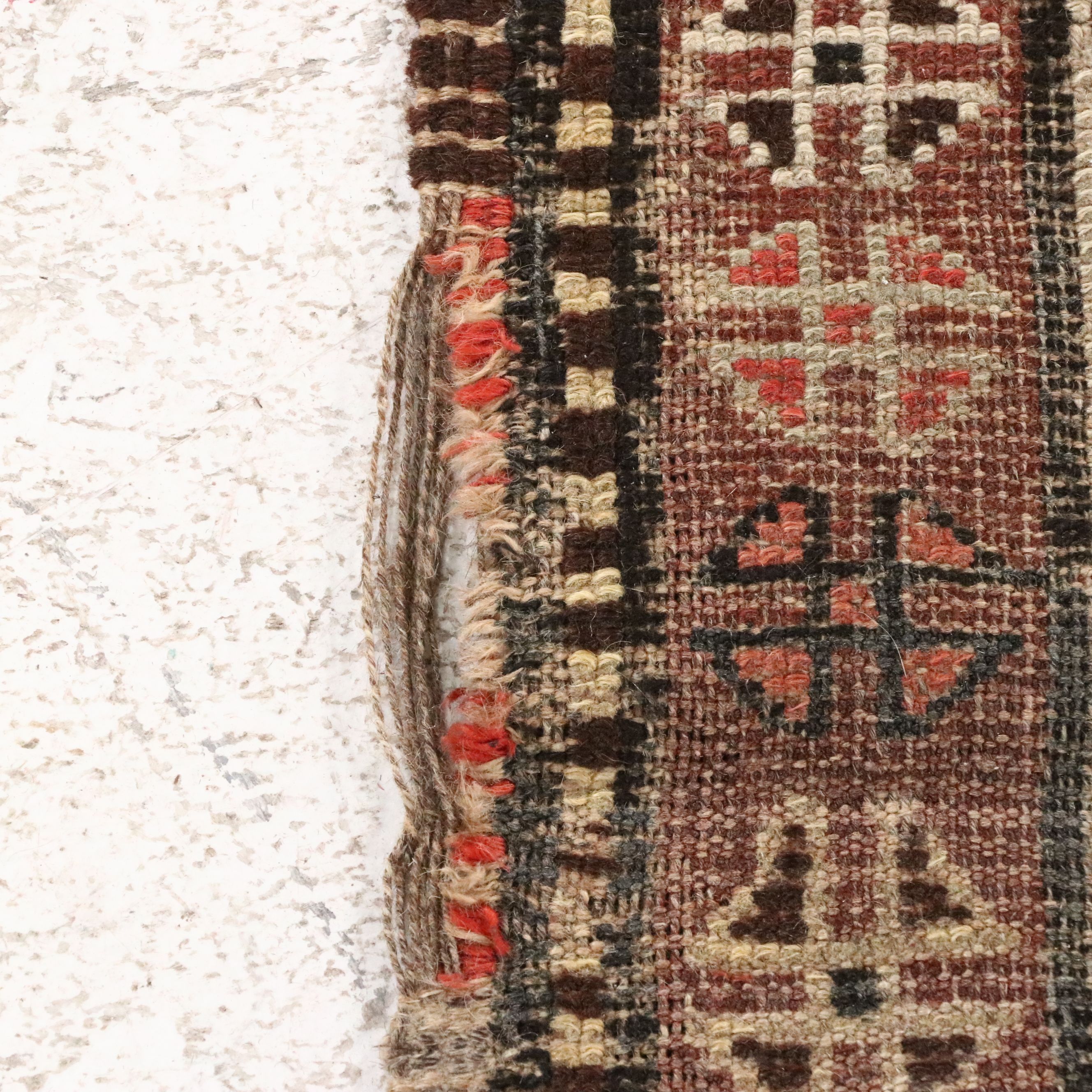 3'2 x 9'2 Hand-Knotted Caucasian Kazak Long Rug