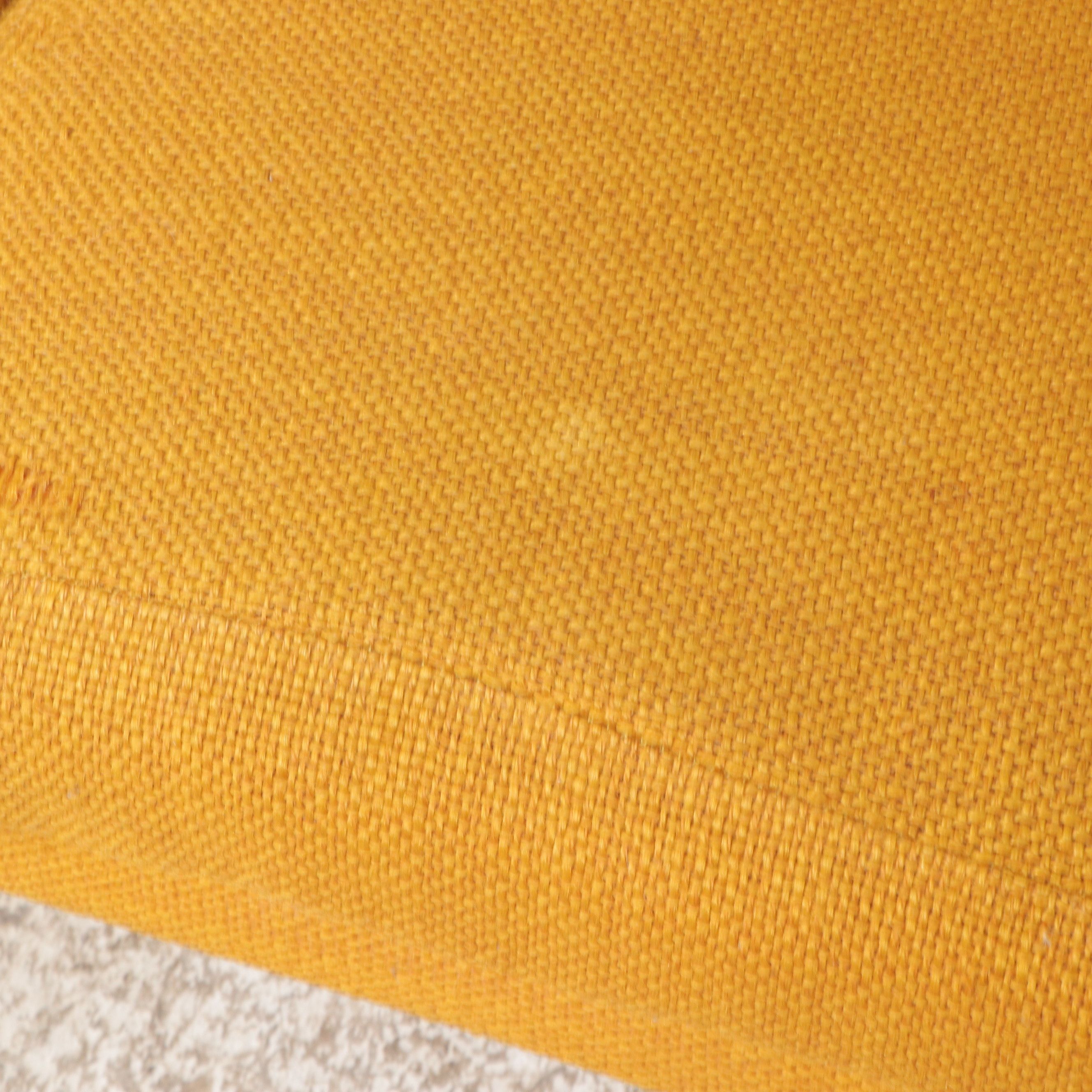 Viko by Baumritter Mid Century Modern Yellow Fabric Upholstered Sofa