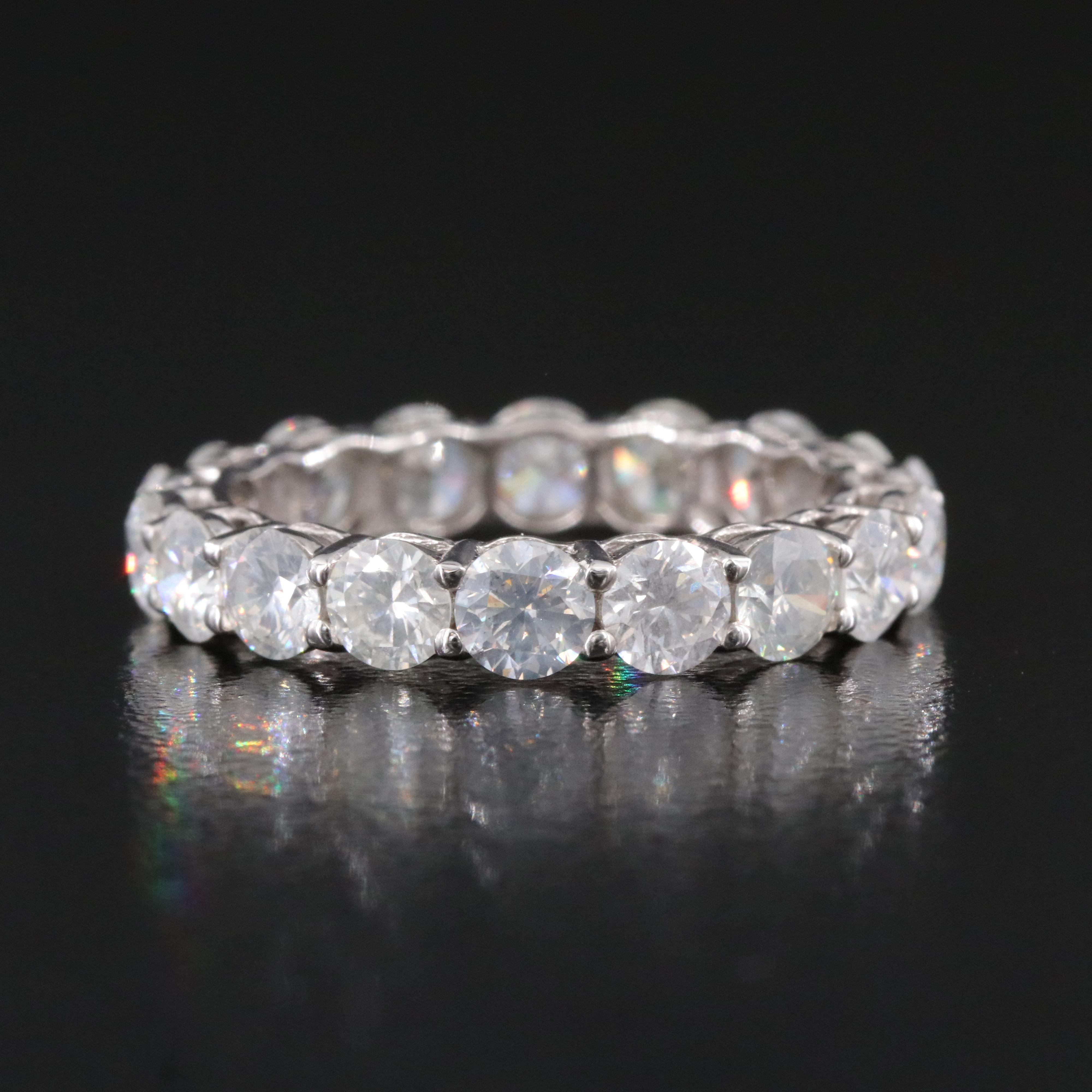 14K 3.73 CTW Diamond Eternity Band with IGI Jewelry Report