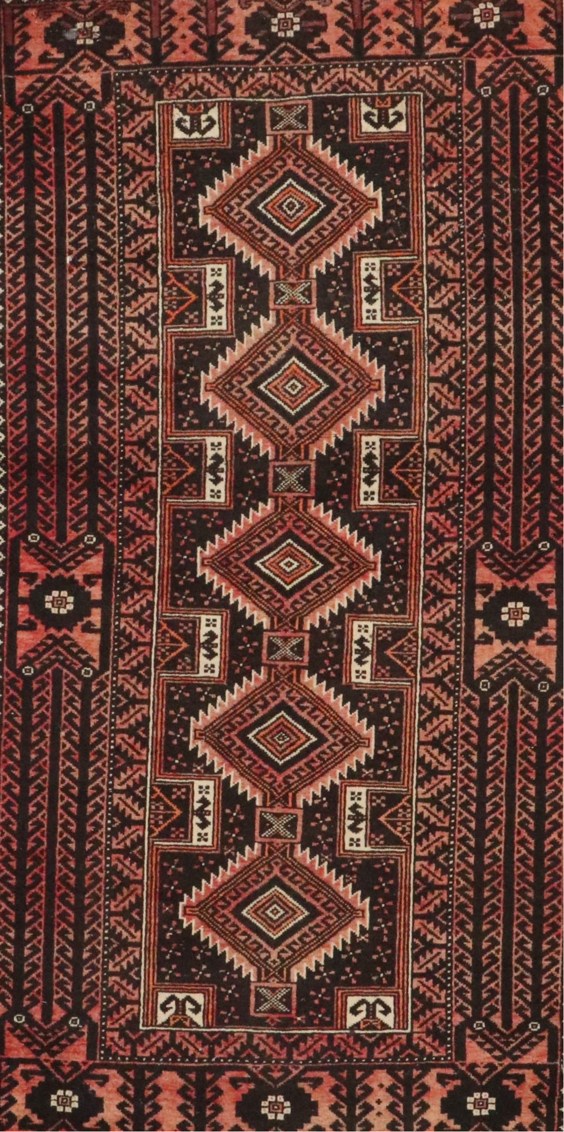 7' x 8'11 Hand-Knotted Afghan Baluch Area Rug