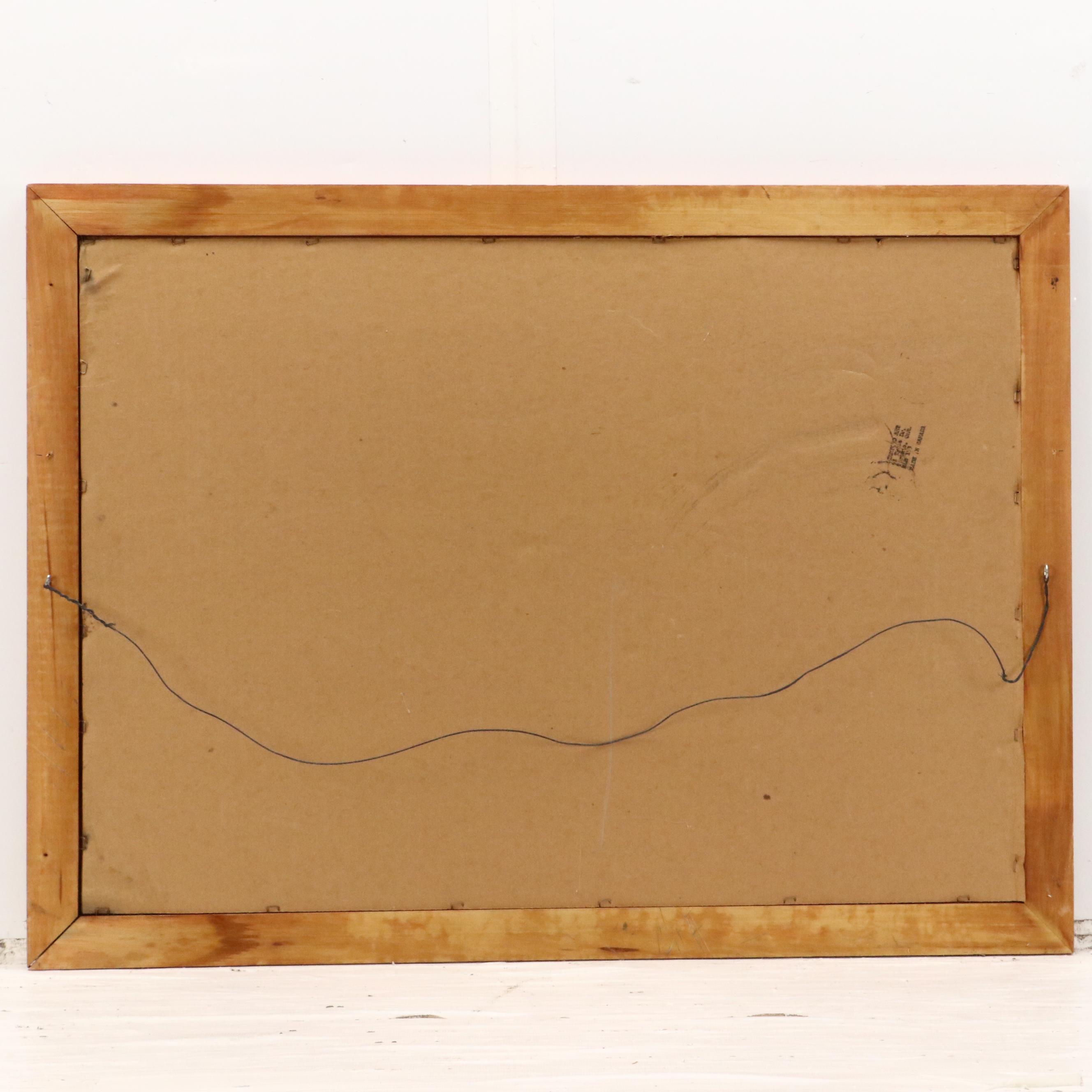 Clown-Themed Offset Lithograph Wall Mirror After Robert Owen