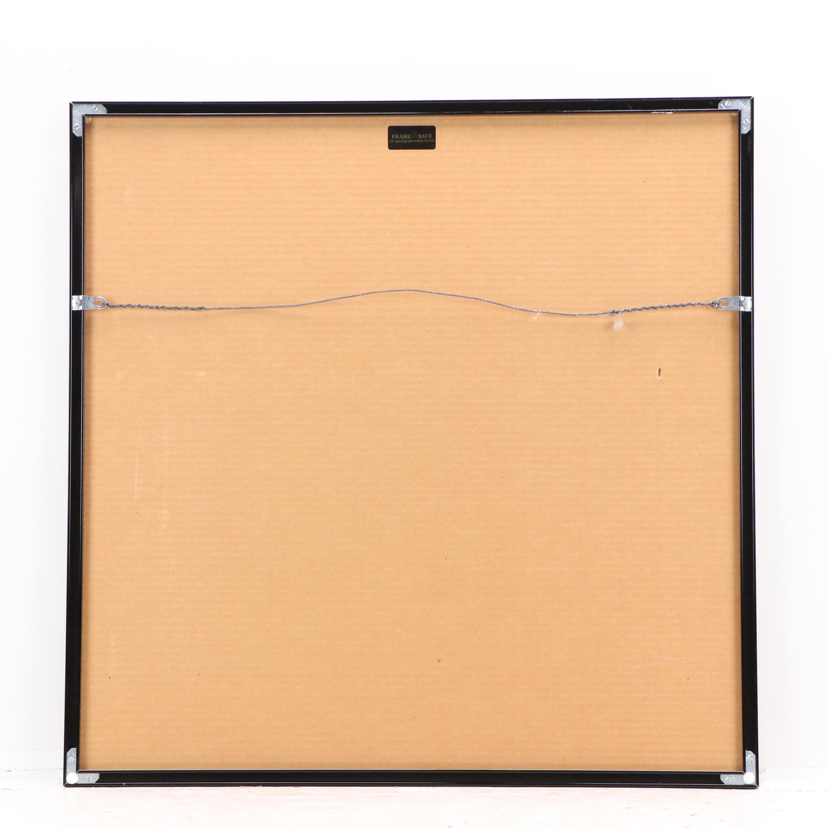 J. P. Olmes Watercolor Painting of Downtown Streetscape, 1951