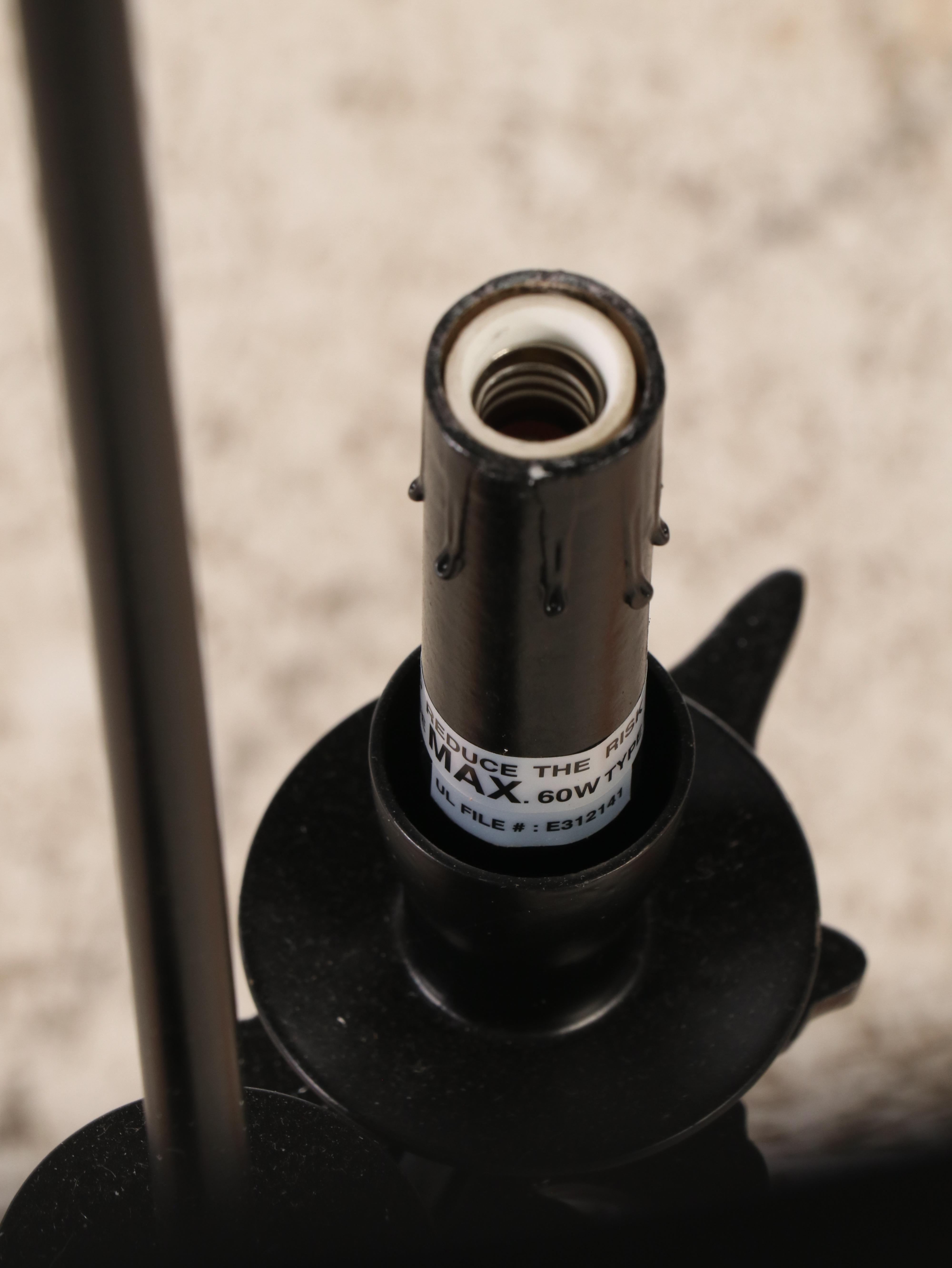 Satin Black Scrolling Metal and Glass Panel Foyer Pendant Light