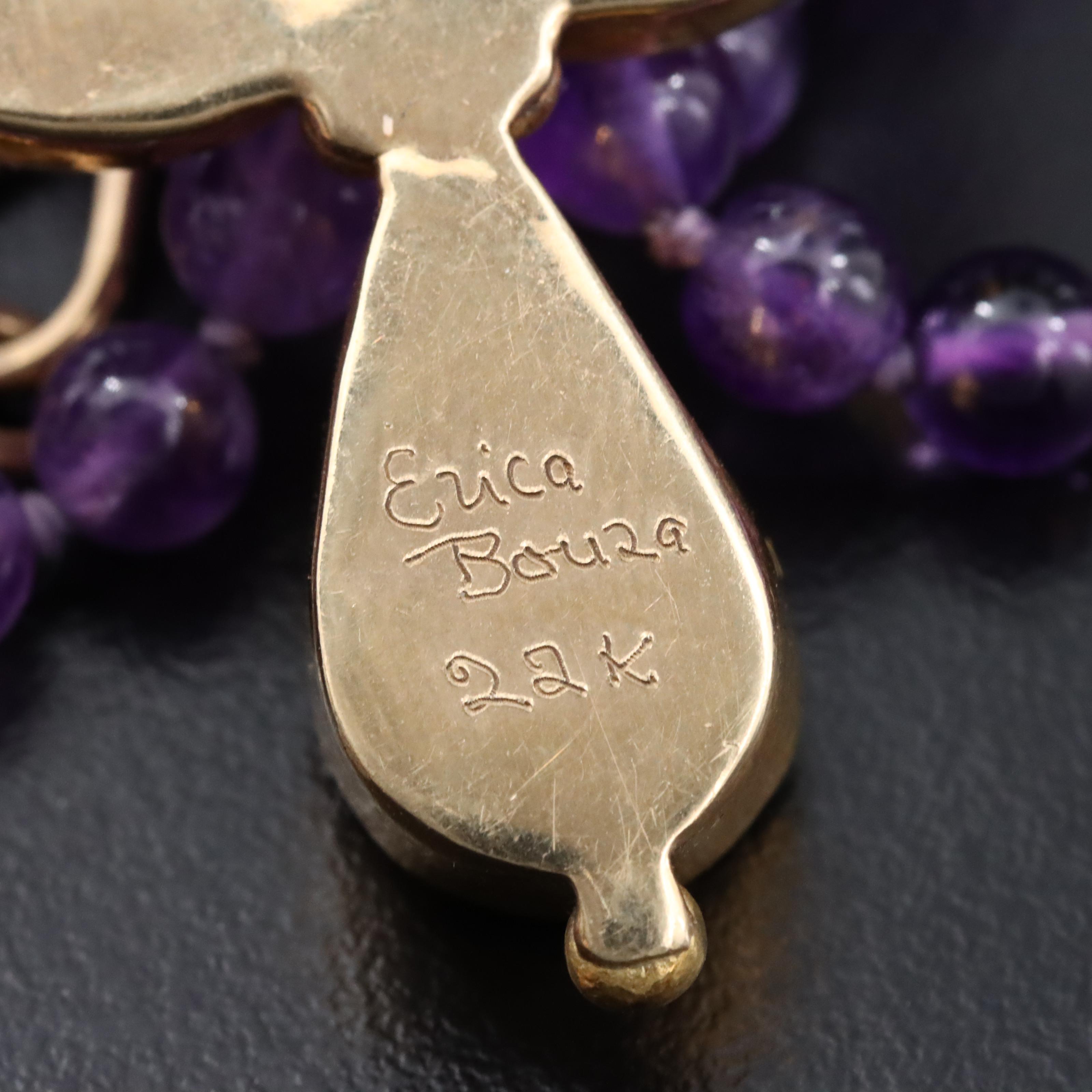 Erica Bouza 22K Amethyst and Peridot Necklace