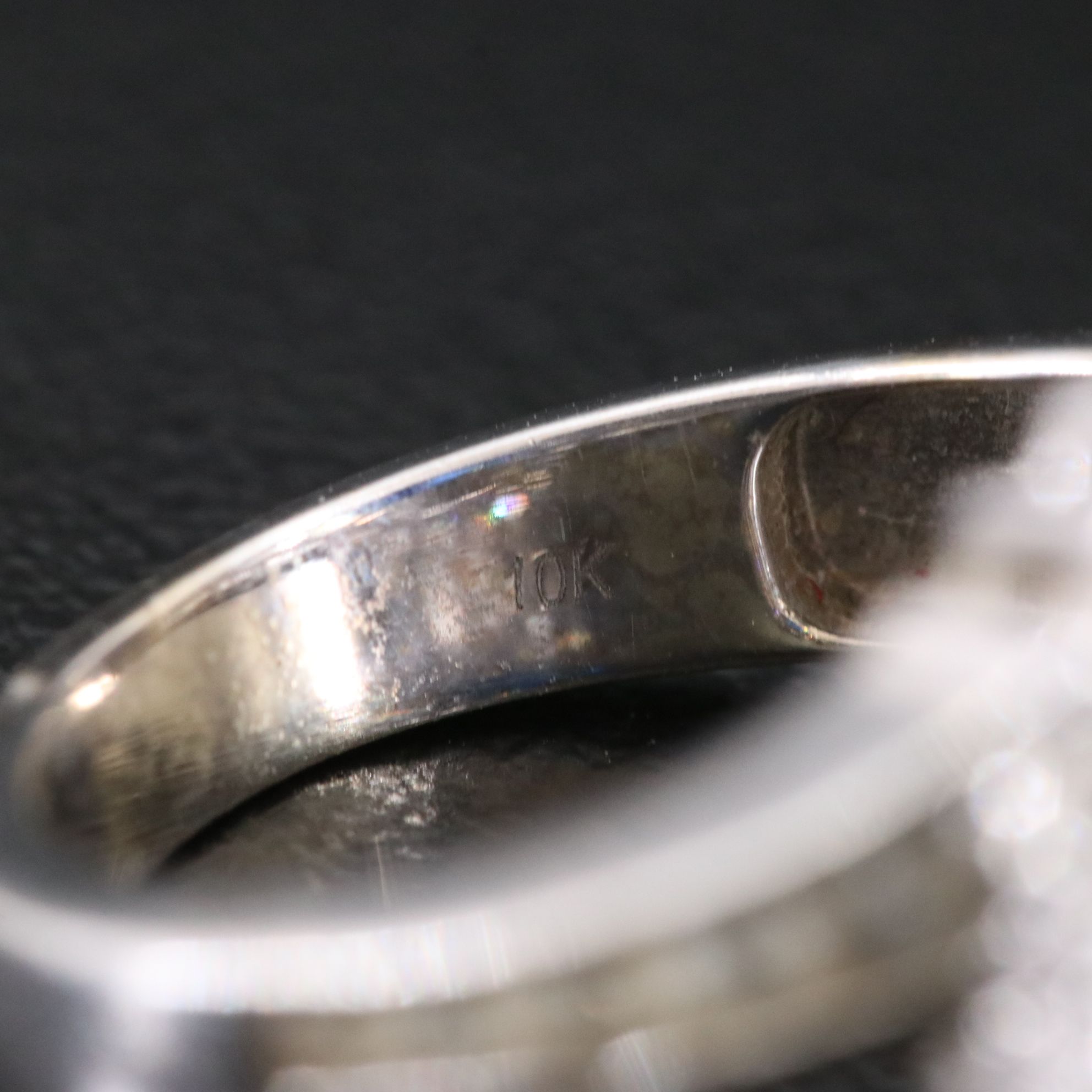 10K Sapphire and White Sapphire Ring