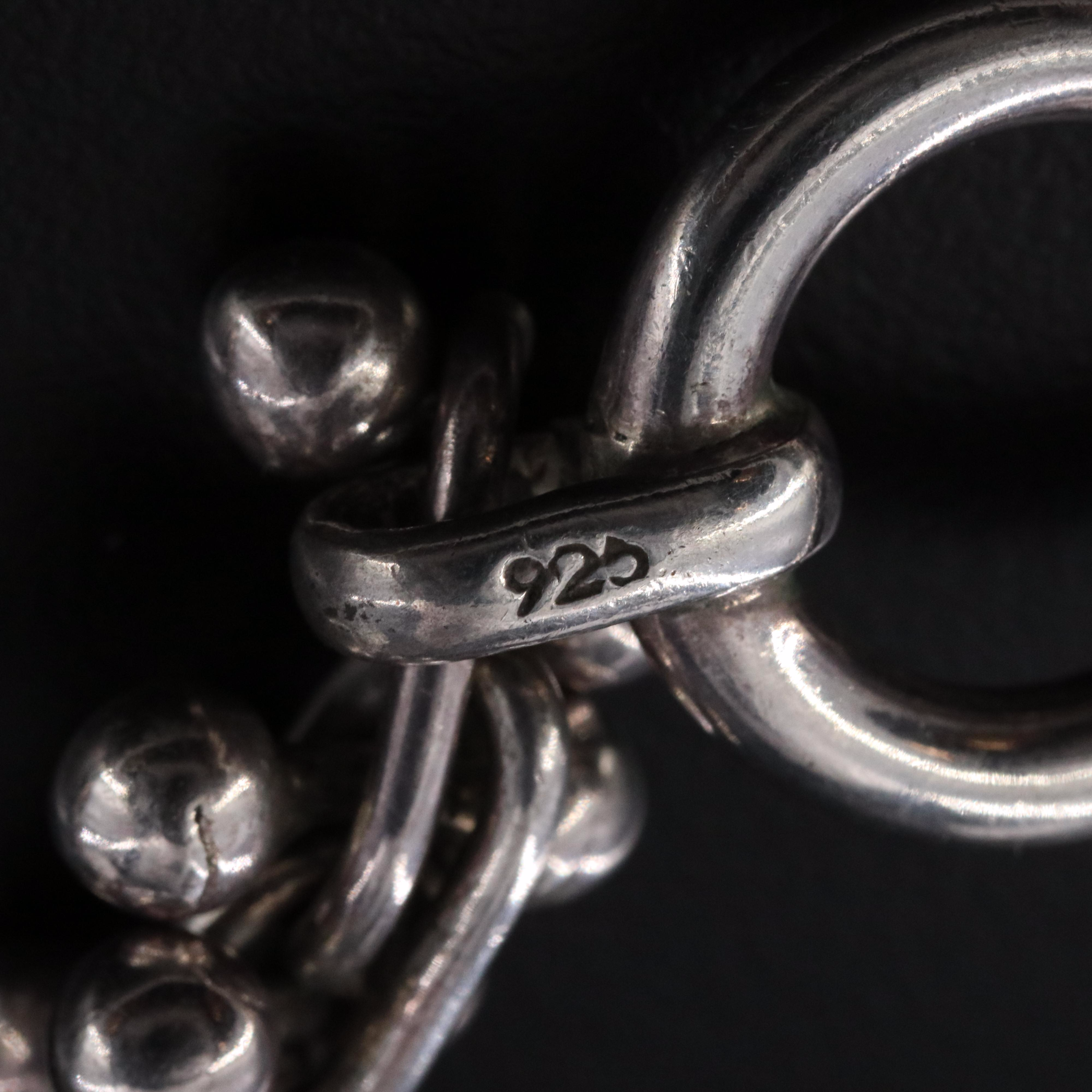 Vintage Sterling Graduated Bead Link Bracelet