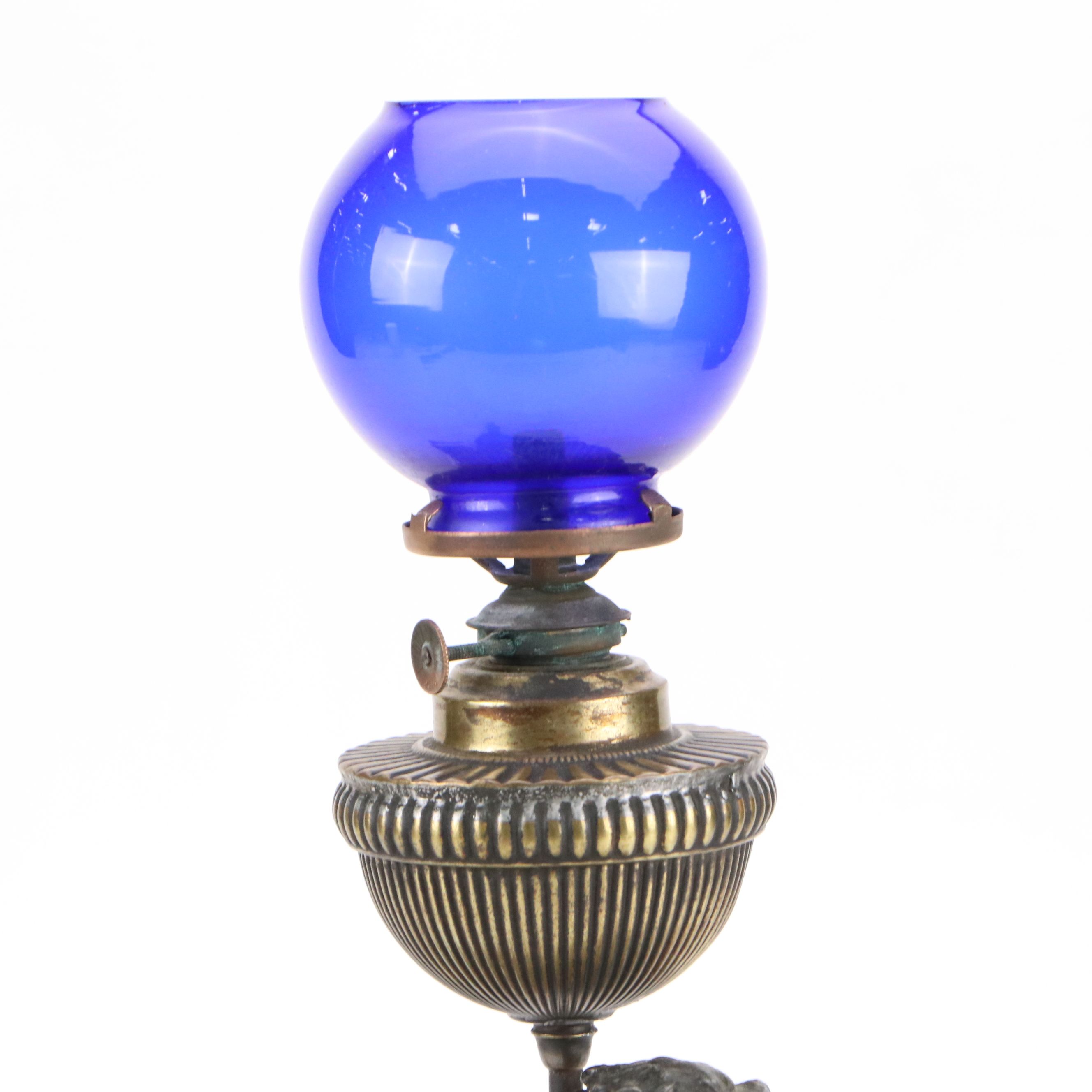 Brunhoff Manufacturing Co. Cigar Cutter and Oil Lamp, Late 19th/Early 20th C.