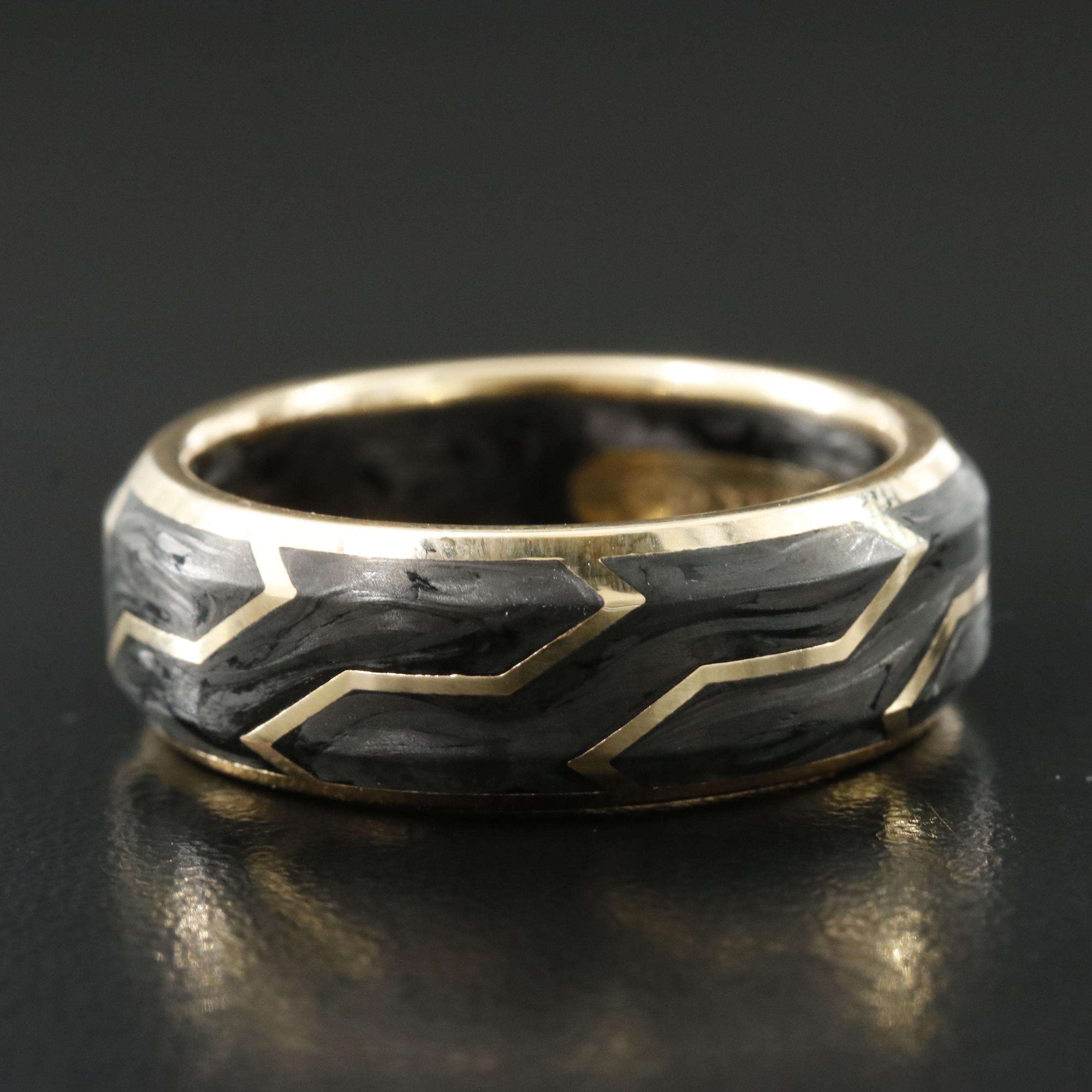 David Yurman 18K Forged Carbon Band