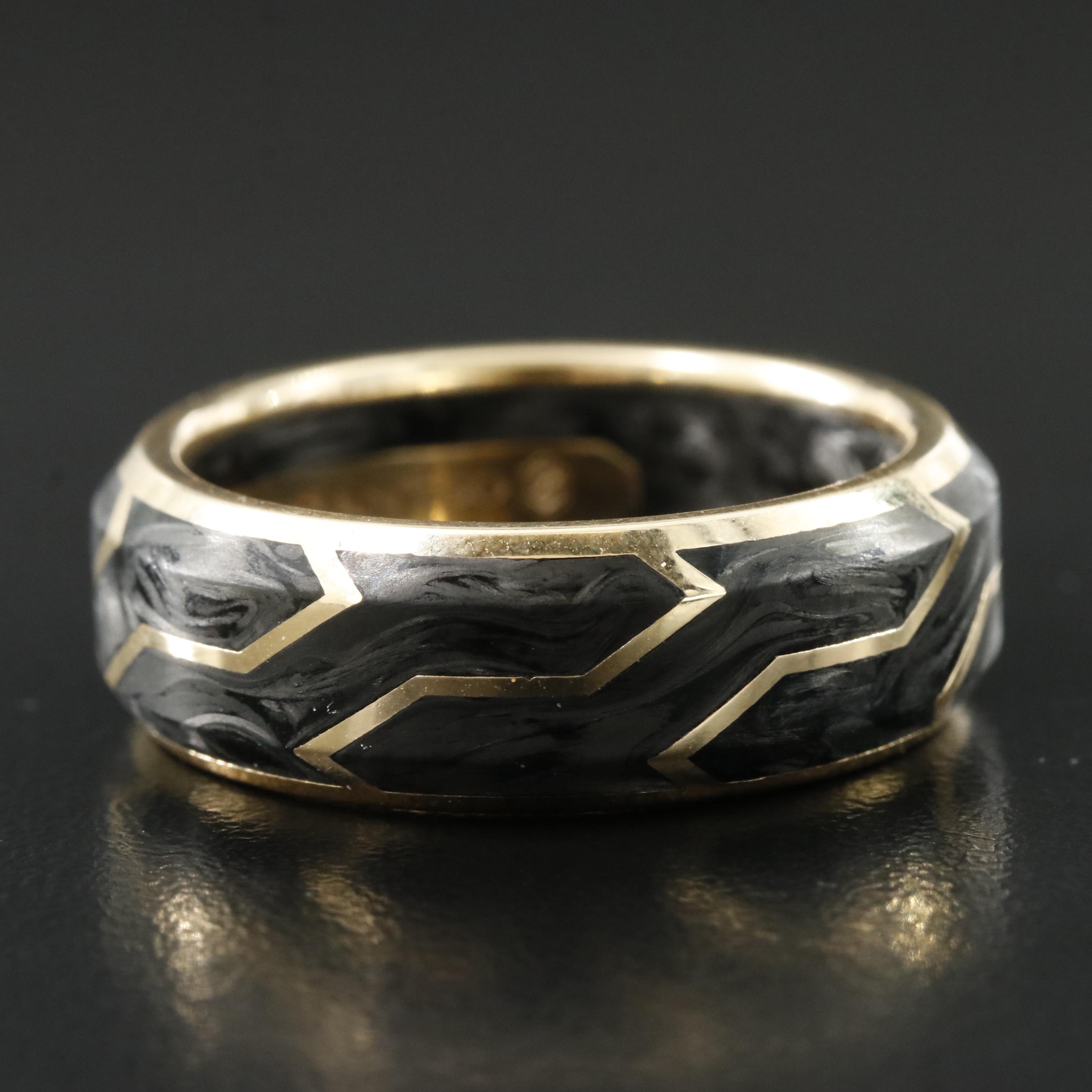 David Yurman 18K Forged Carbon Band