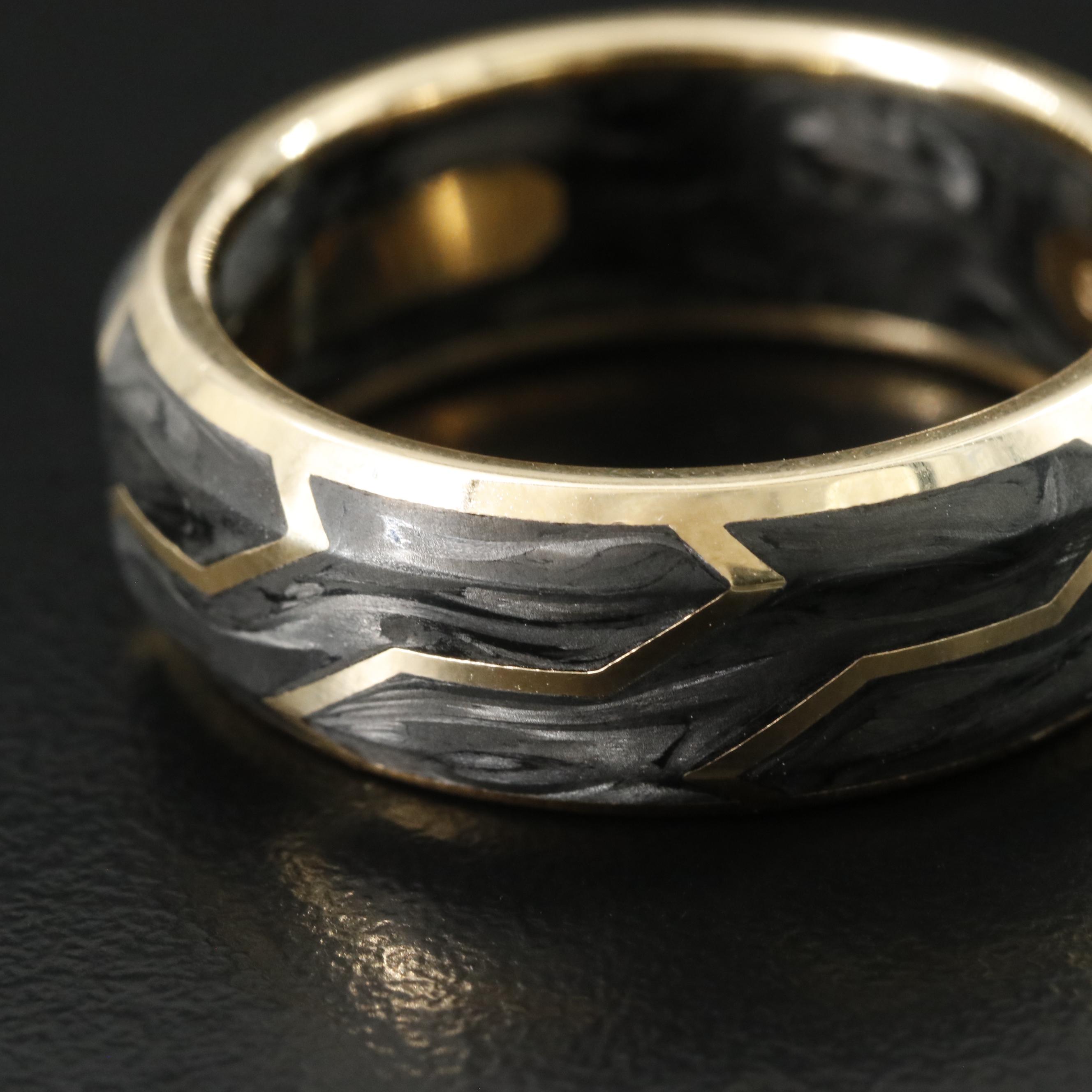 David Yurman 18K Forged Carbon Band
