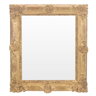 Grand Regency Style Faux Aged Giltwood and Gesso Wall Mirror Grand Regency Style Faux Aged Giltwood and Gesso Wall Mirror