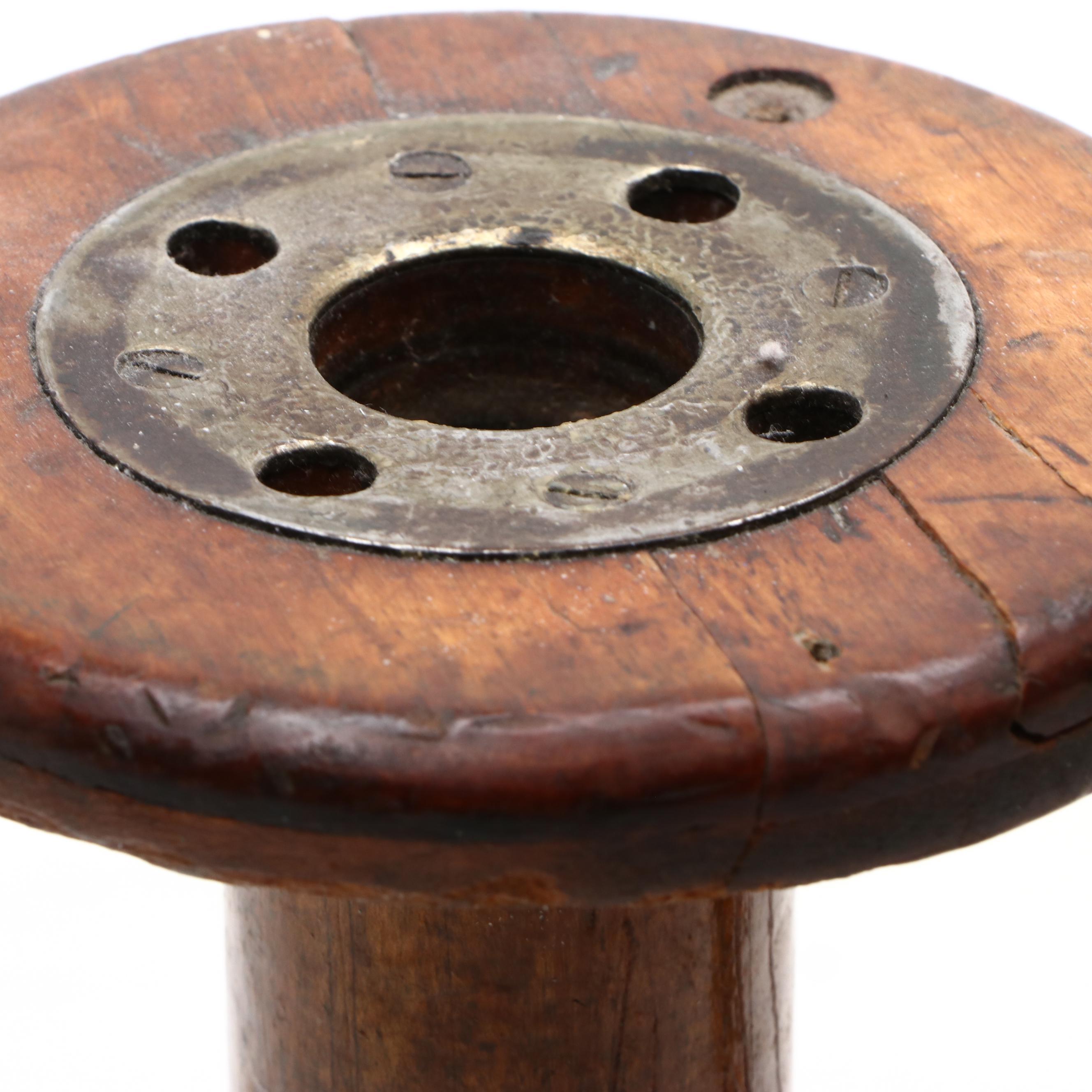 Industrial Bobbins with Other Wooden Décor, Late 19th/Early 20th Century