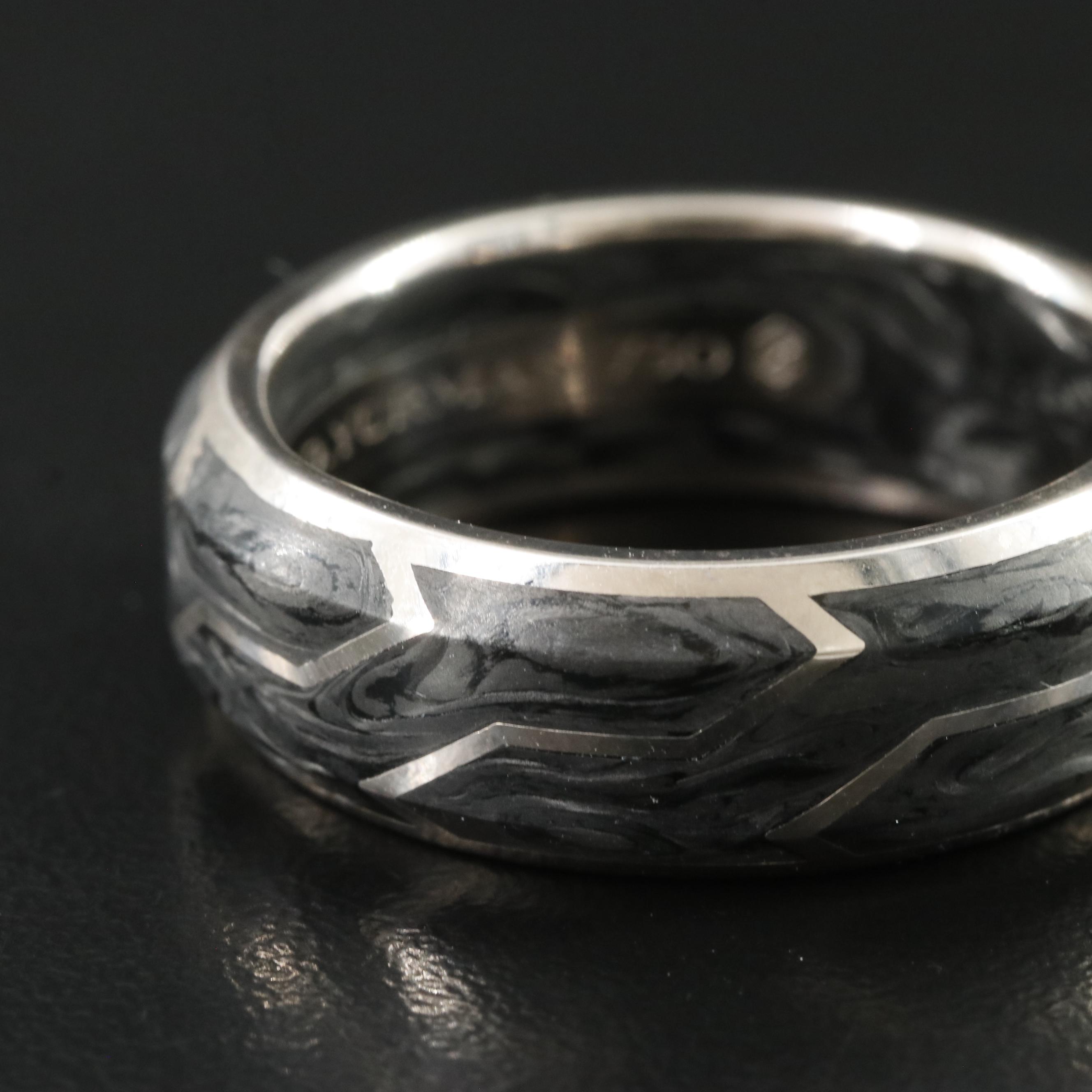 David Yurman 18K Forged Carbon Band