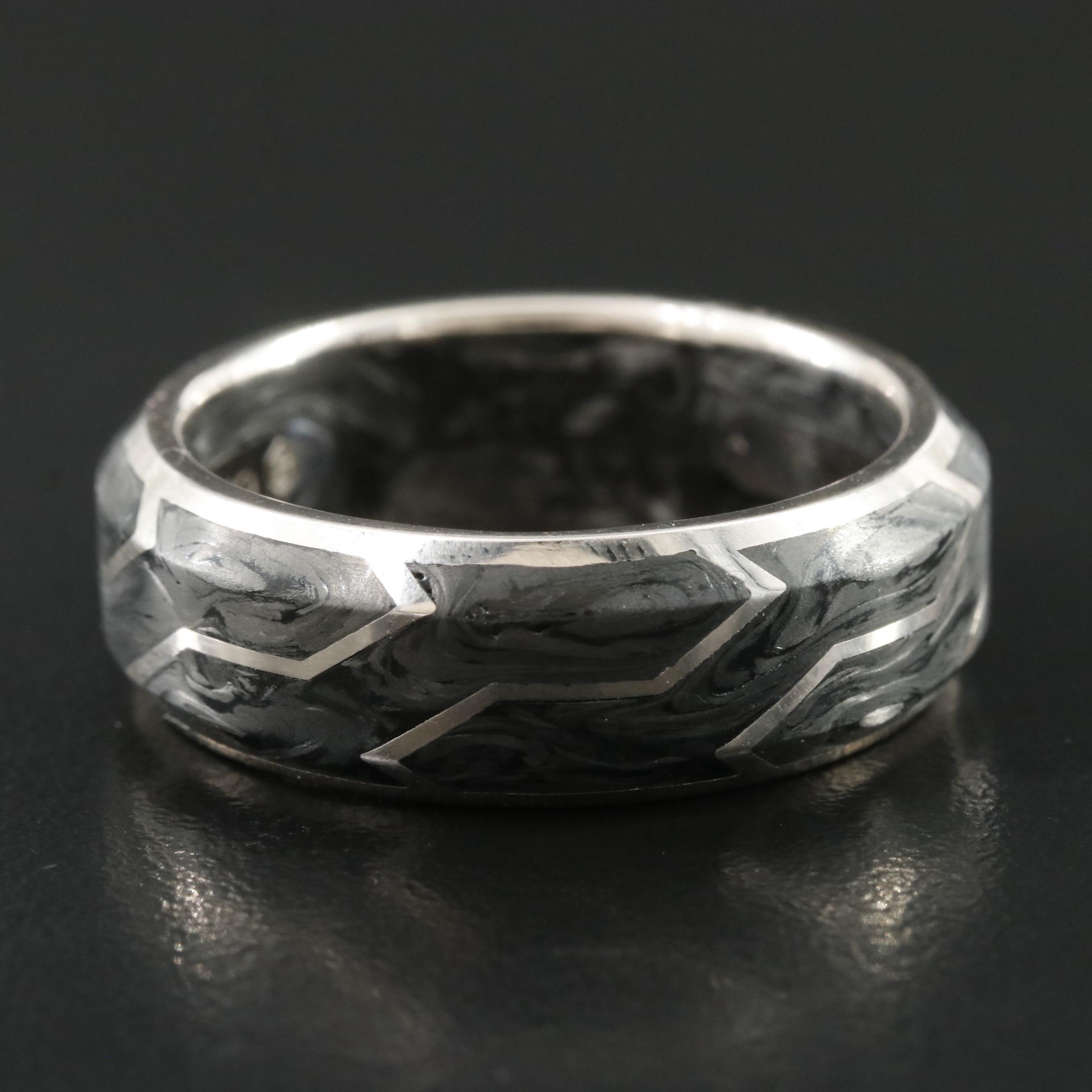 David Yurman 18K Forged Carbon Band